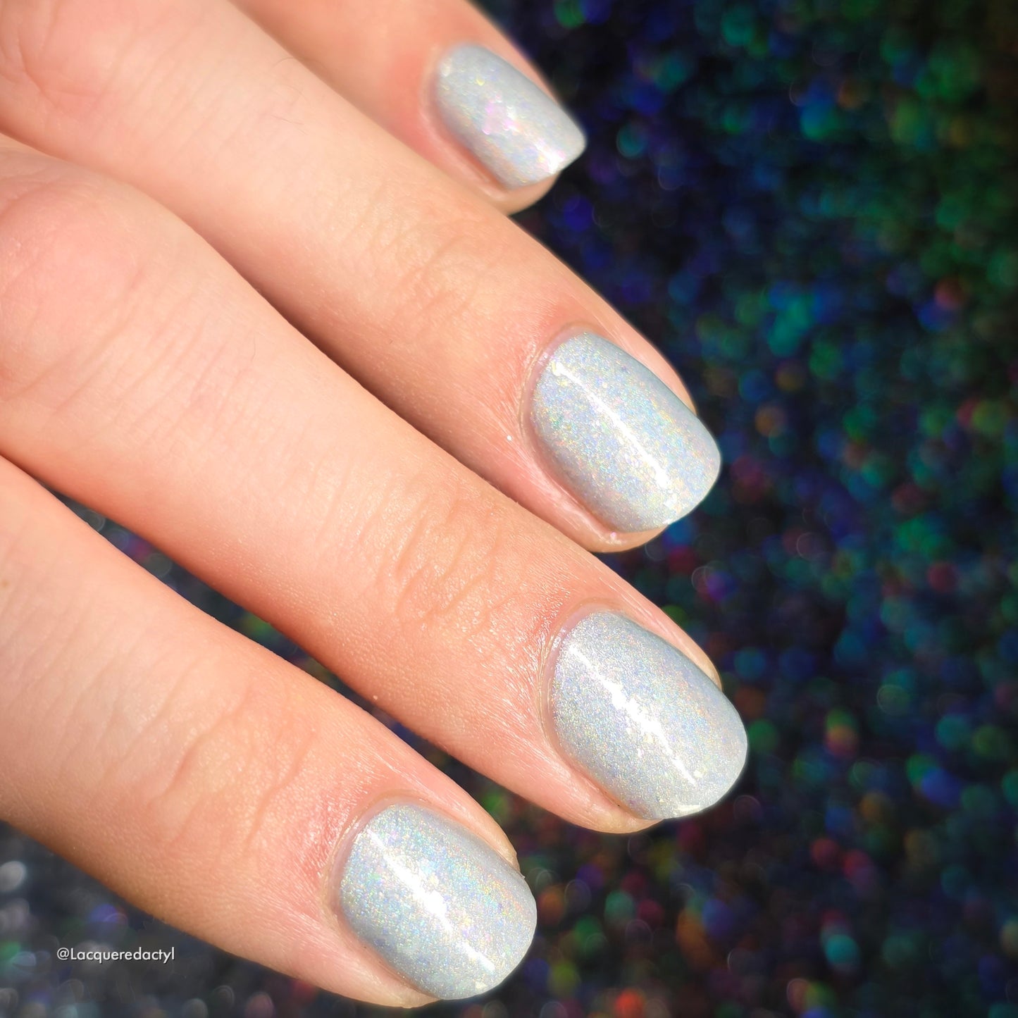 Opal (reformulated) - Light Gray Flakie Holographic Polish - Gemstone Collection Pt. 4 - Dam Nail Polish