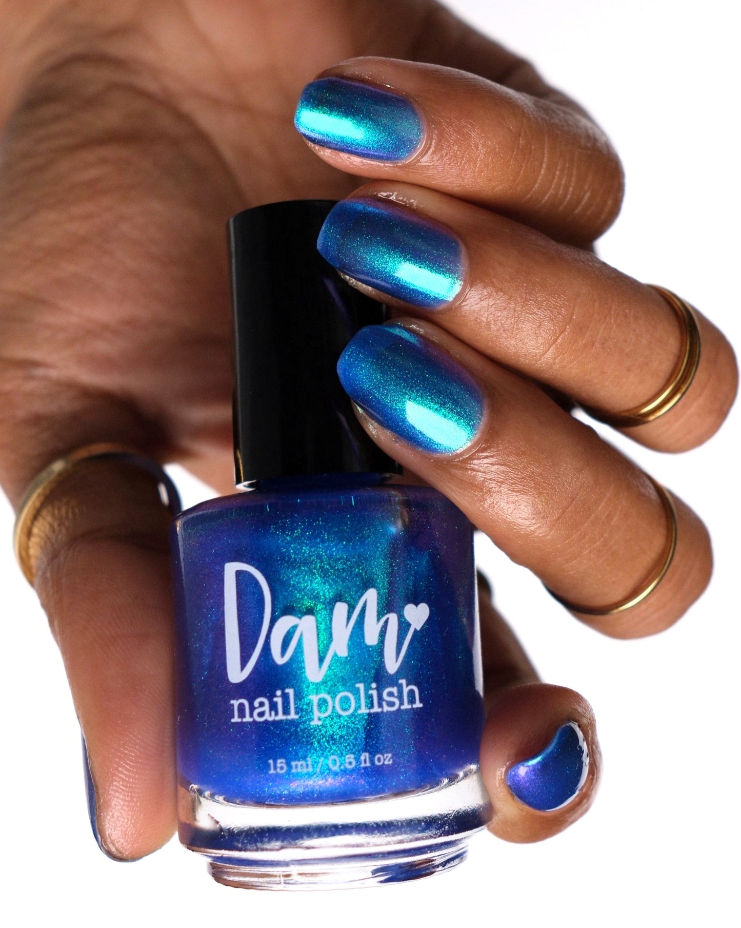Cheers to 10 Years - Blue Shimmer Nail Polish - 10th Anniversary Trio - Dam Nail Polish