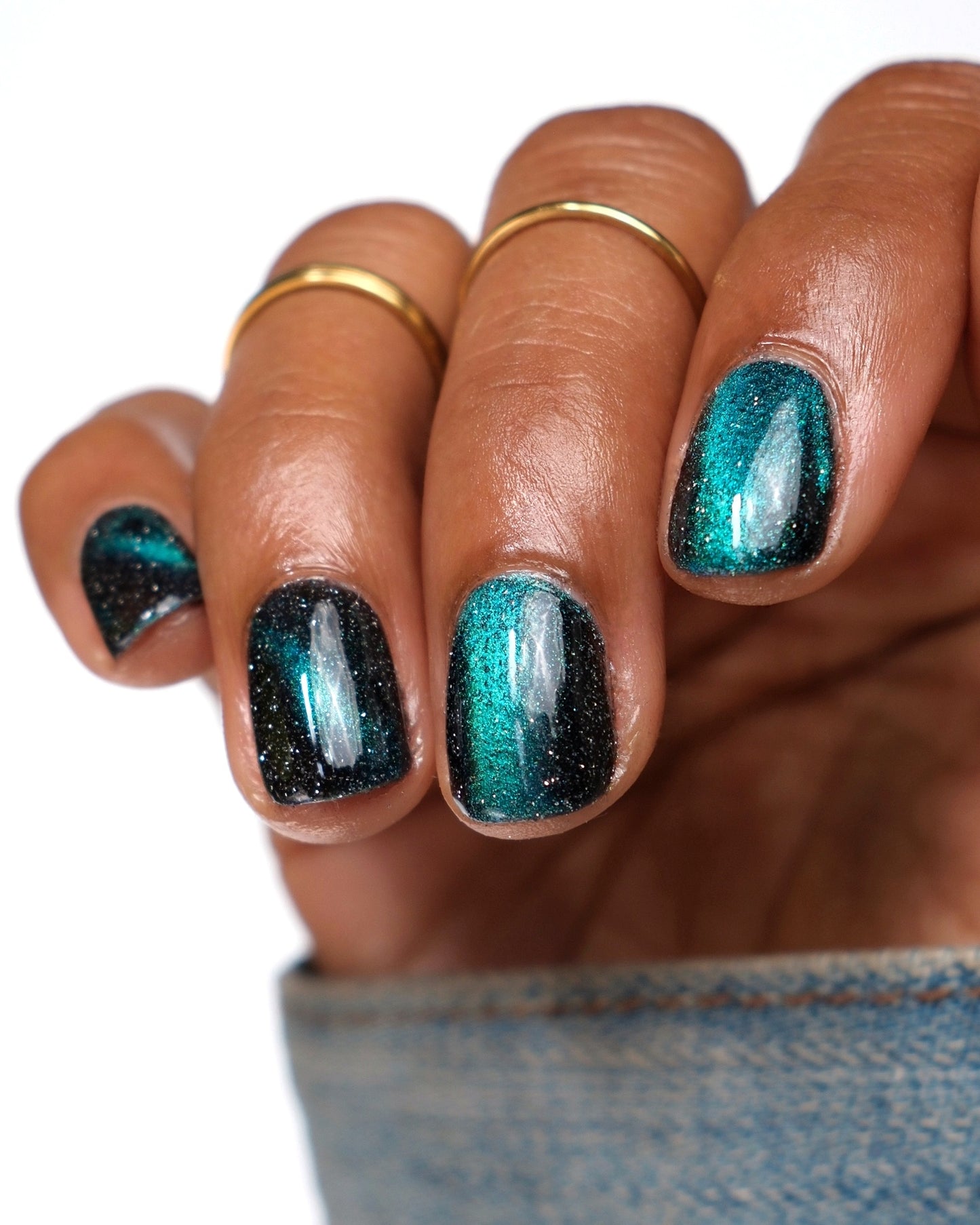 Dog - Black Magnetic Nail Polish - Green Teal Magnetic Nail Polish - Chinese Zodiac Collection - Dam Nail Polish