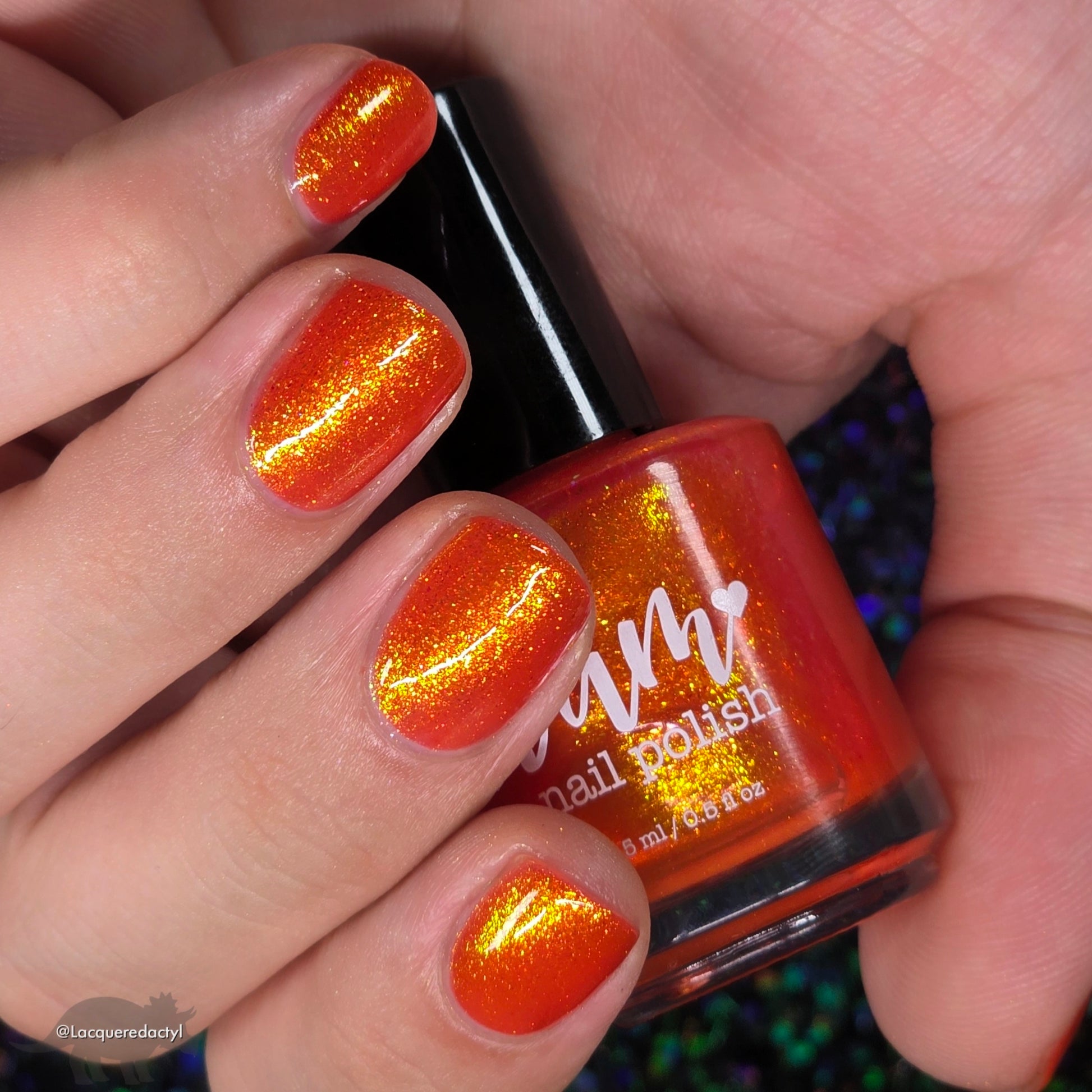 Creep - Orange Shimmer Nail Polish - Bonus Track Collection - Dam Nail Polish