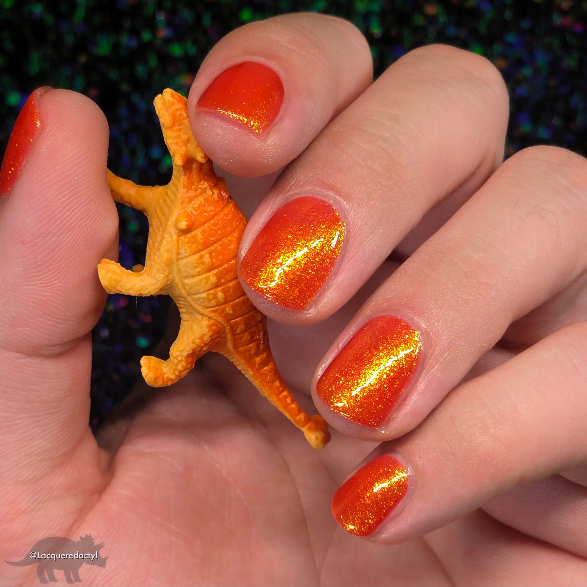 Creep - Orange Shimmer Nail Polish - Bonus Track Collection - Dam Nail Polish