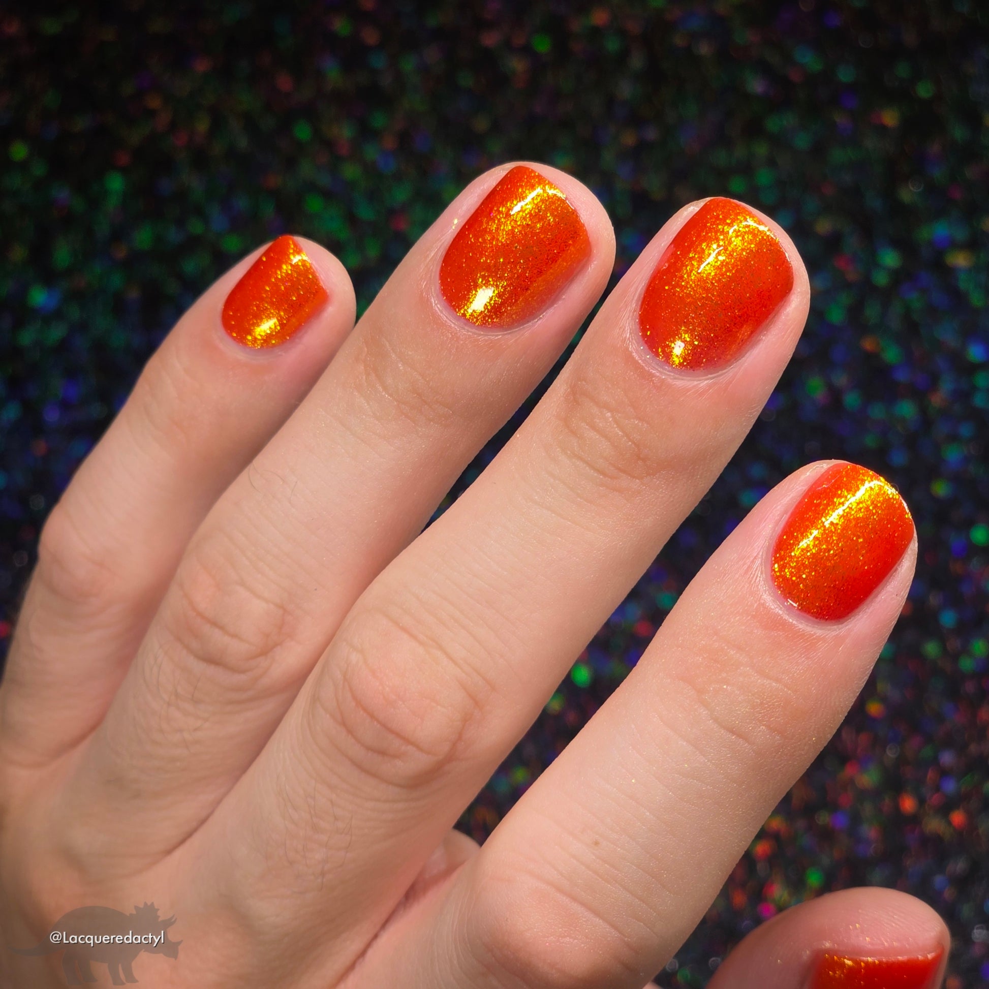Creep - Orange Shimmer Nail Polish - Bonus Track Collection - Dam Nail Polish