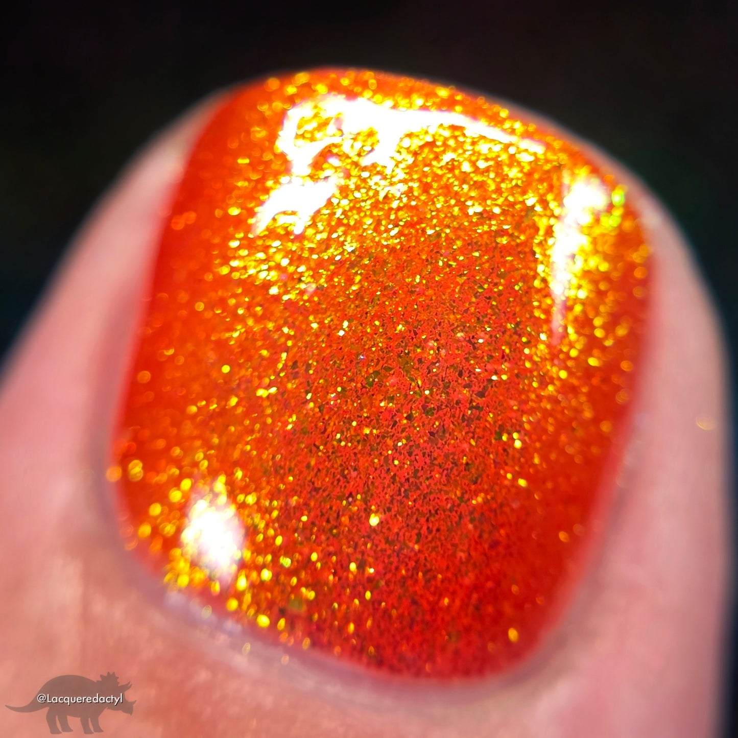Creep - Orange Shimmer Nail Polish - Bonus Track Collection - Dam Nail Polish