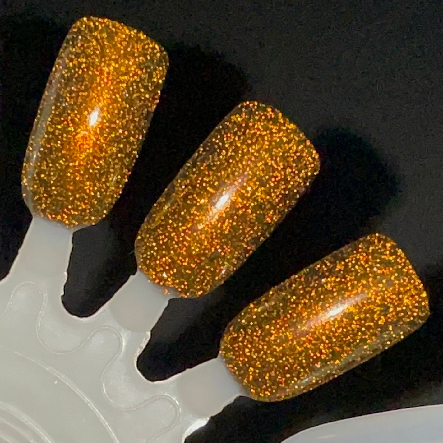 Champagne Sparkle - Black Reflective Glitter Nail Polish - Nostalgia Trends Custom - 1920s Fashion Themed - Dam Nail Polish