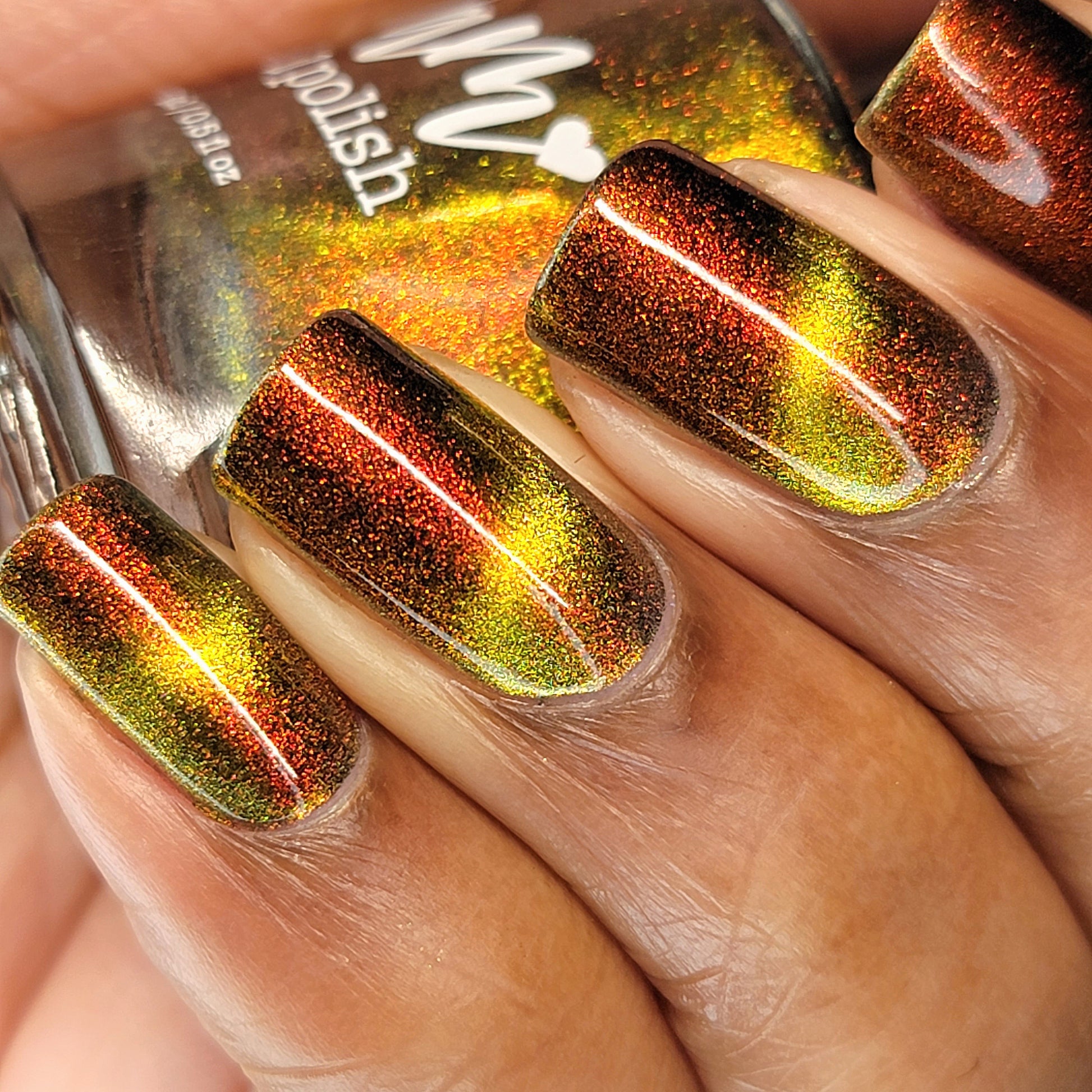 Cosmic Chaos - Shifting Multichrome Magnetic Nail Polish - Shifts Red and Orange - Into the Multiverse Collection - Dam Nail Polish