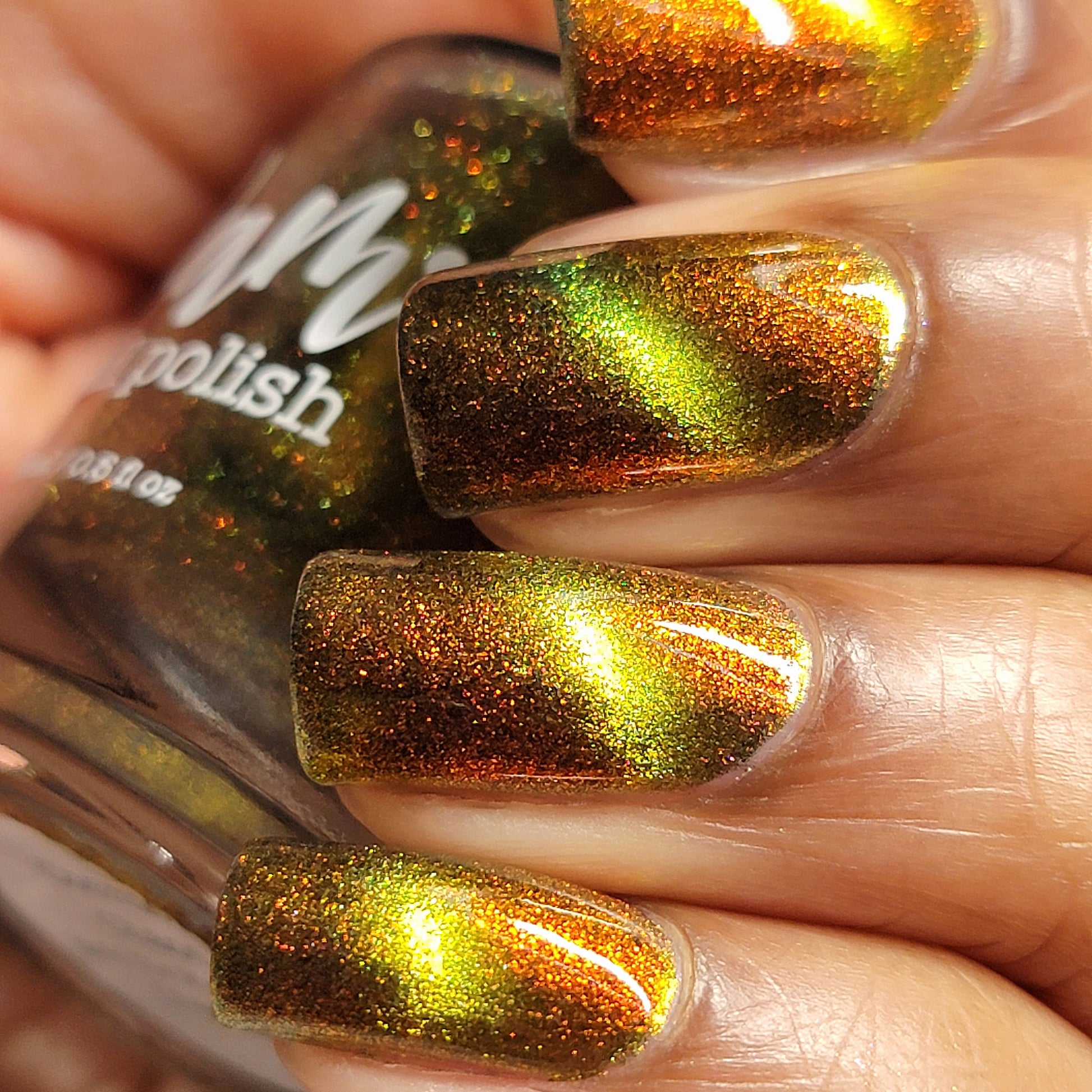 Cosmic Chaos - Shifting Multichrome Magnetic Nail Polish - Shifts Red and Orange - Into the Multiverse Collection - Dam Nail Polish
