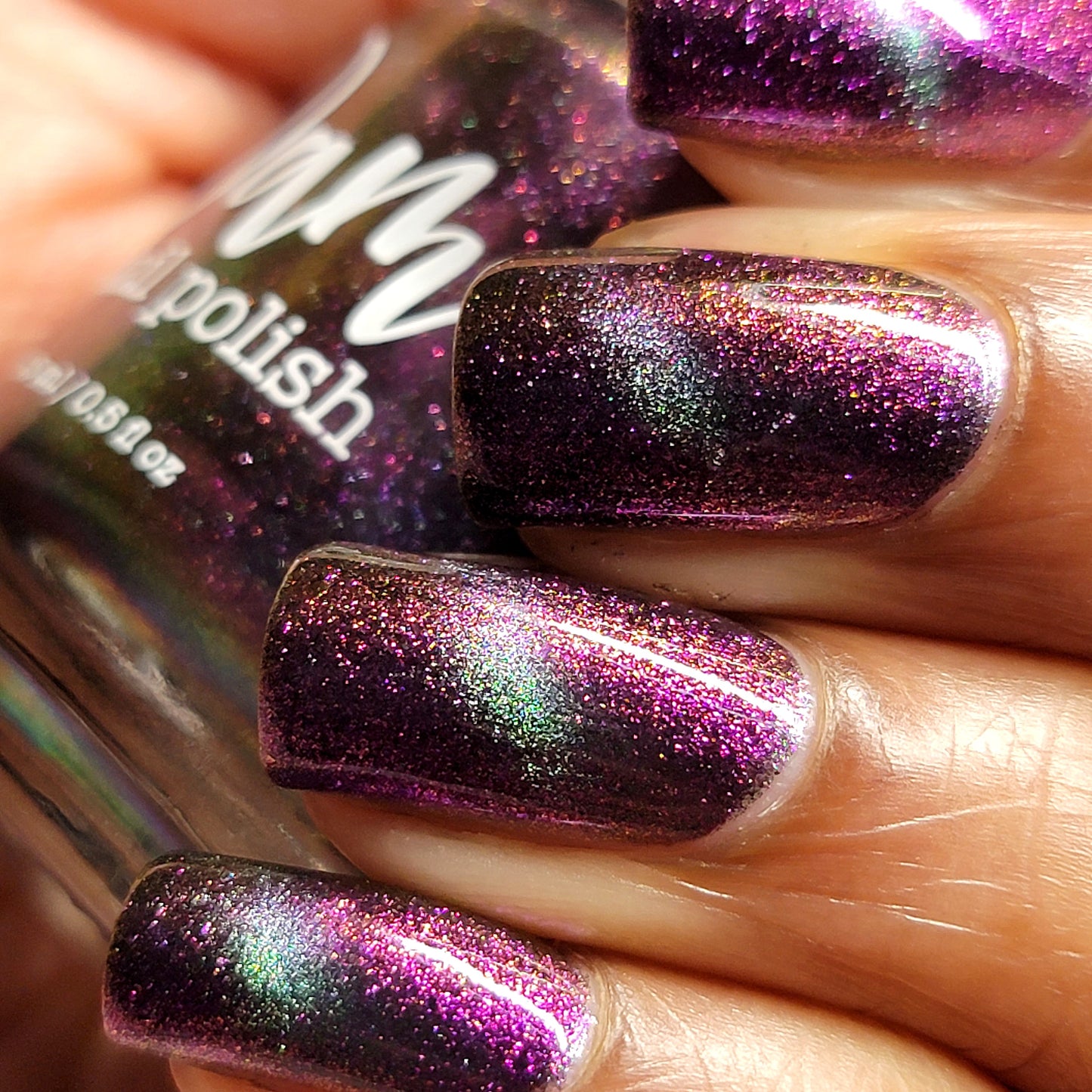 Distant Dimensions - Shifting Multichrome Magnetic Nail Polish - Shifts Purple, Pink, Gold, and Green - Into the Multiverse Collection