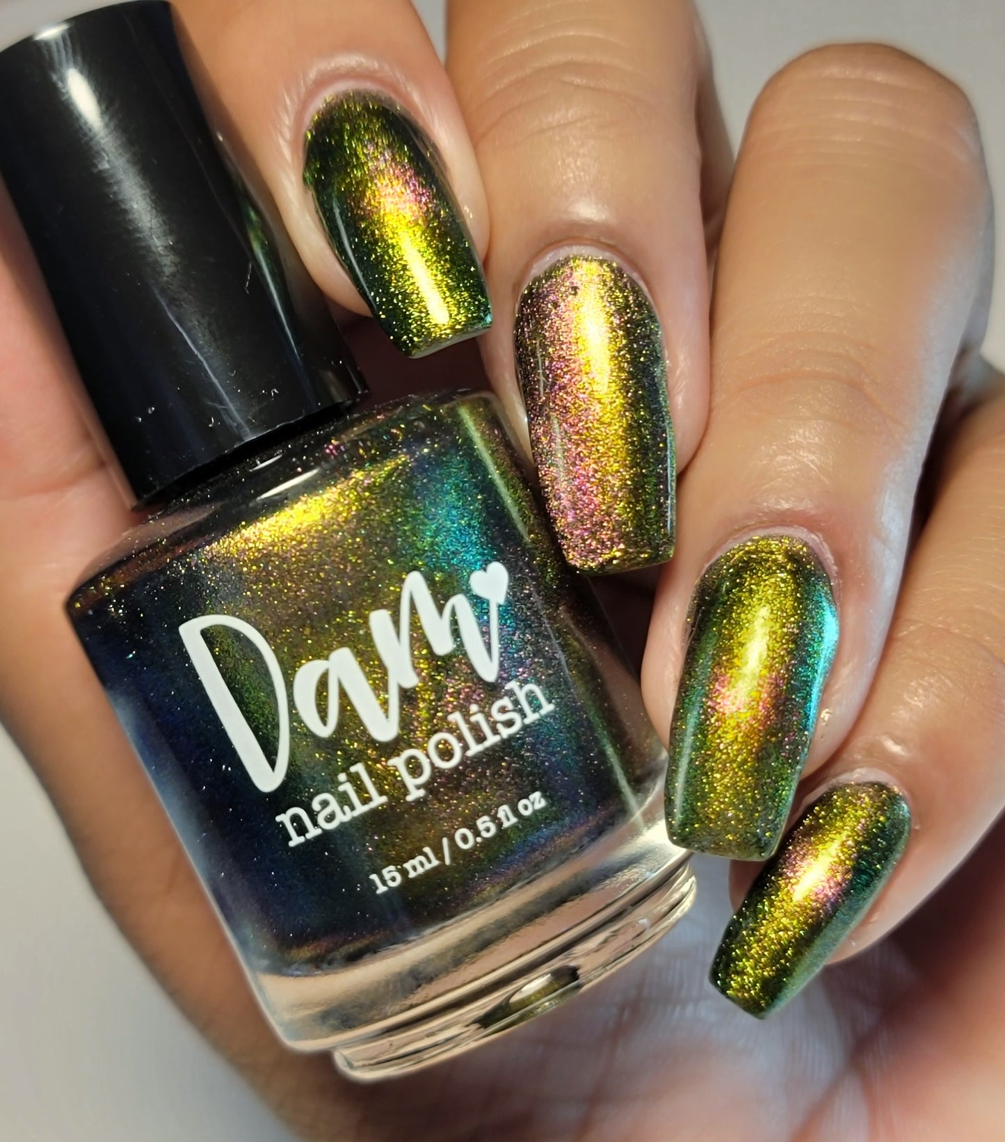 Parallel Possibilities - Shifting Multichrome Magnetic Nail Polish - Shifts Gold, Green, and Blue - Into the Multiverse Collection - Dam Nail Polish
