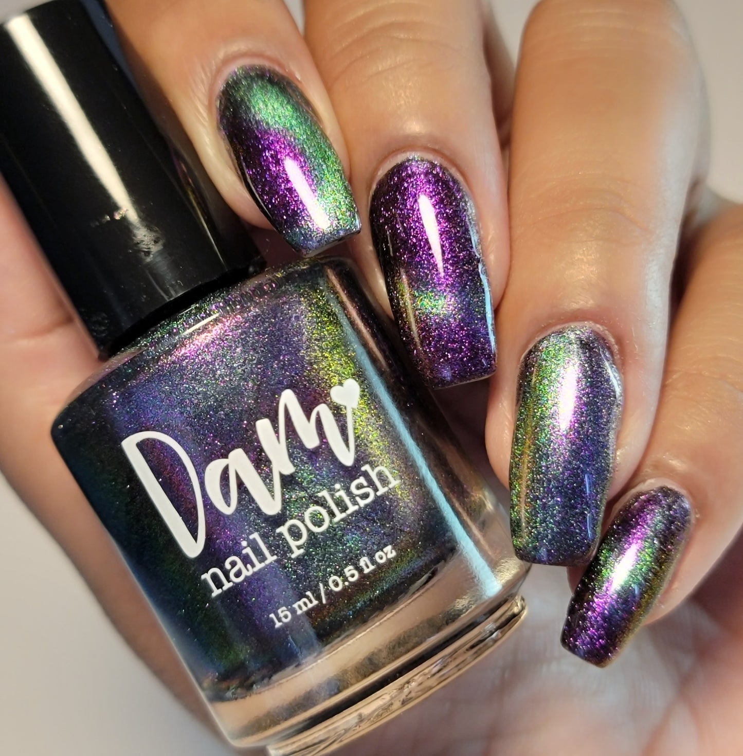 Distant Dimensions - Shifting Multichrome Magnetic Nail Polish - Shifts Purple, Pink, Gold, and Green - Into the Multiverse Collection