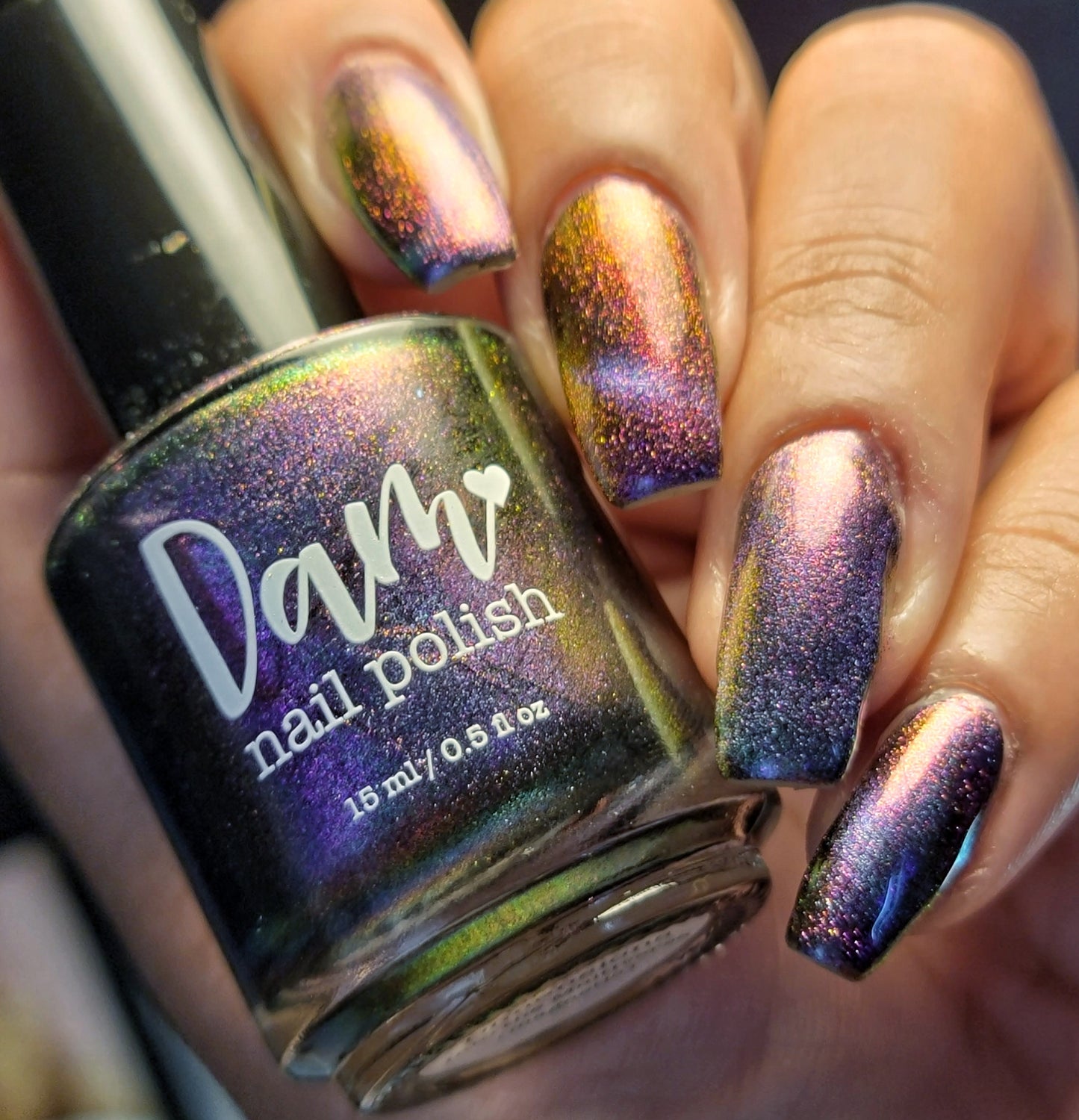 Distant Dimensions - Shifting Multichrome Magnetic Nail Polish - Shifts Purple, Pink, Gold, and Green - Into the Multiverse Collection