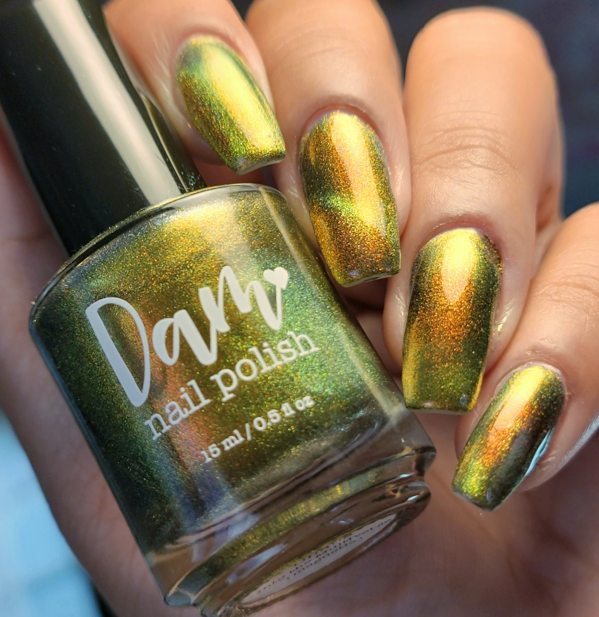 Cosmic Chaos - Shifting Multichrome Magnetic Nail Polish - Shifts Red and Orange - Into the Multiverse Collection - Dam Nail Polish