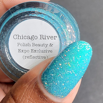 Chicago River - Teal Reflective Nail Polish - Glitter Nail Polish - PBE Exclusive