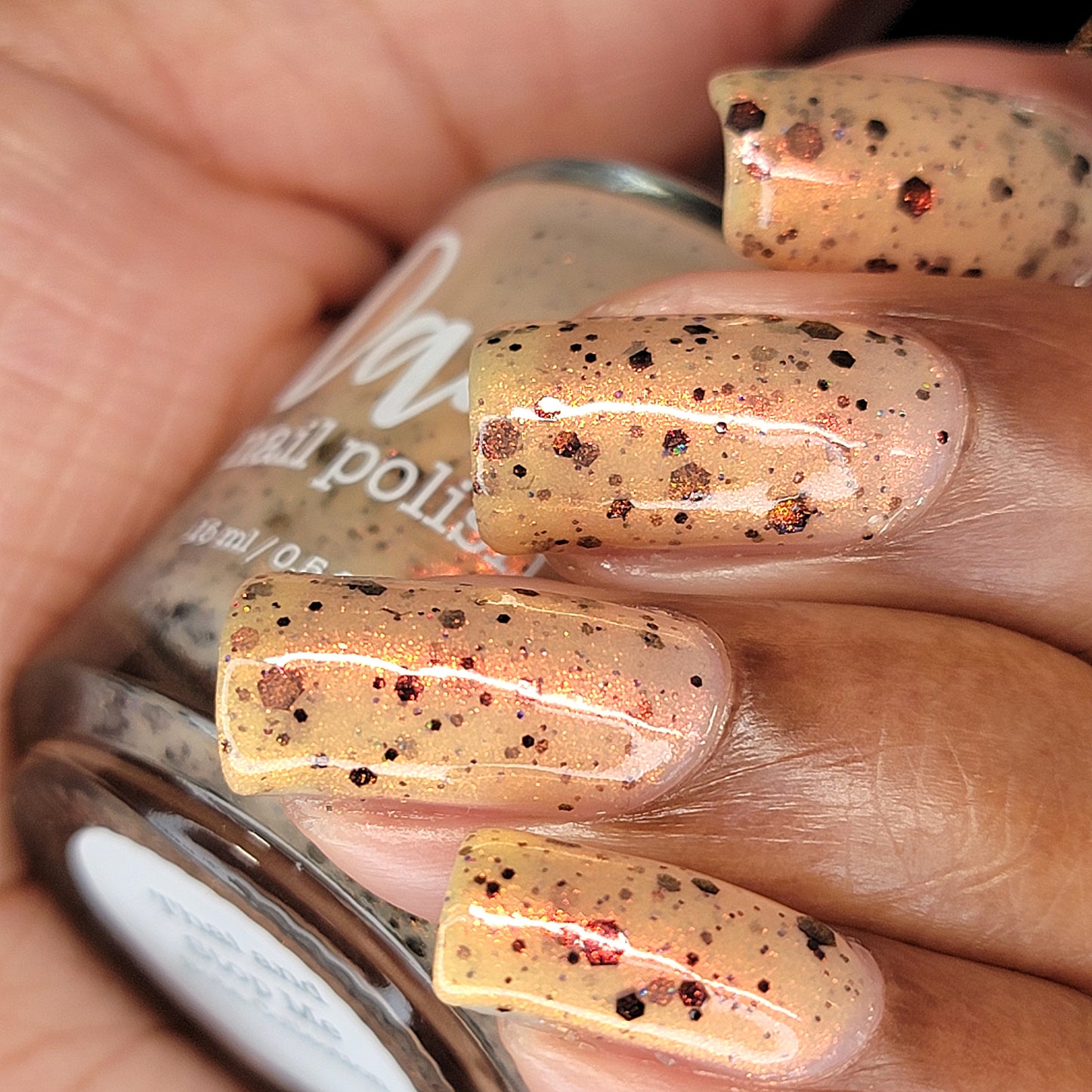 Thai and Stop Me - Light Orange Crelly Nail Polish - Boba Collection - Dam Nail Polish