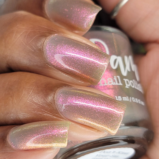 Don’t Kiss Your Sis - Pink Shimmer Nail Polish - Trust the Shimmer Collection - Dam Nail Polish