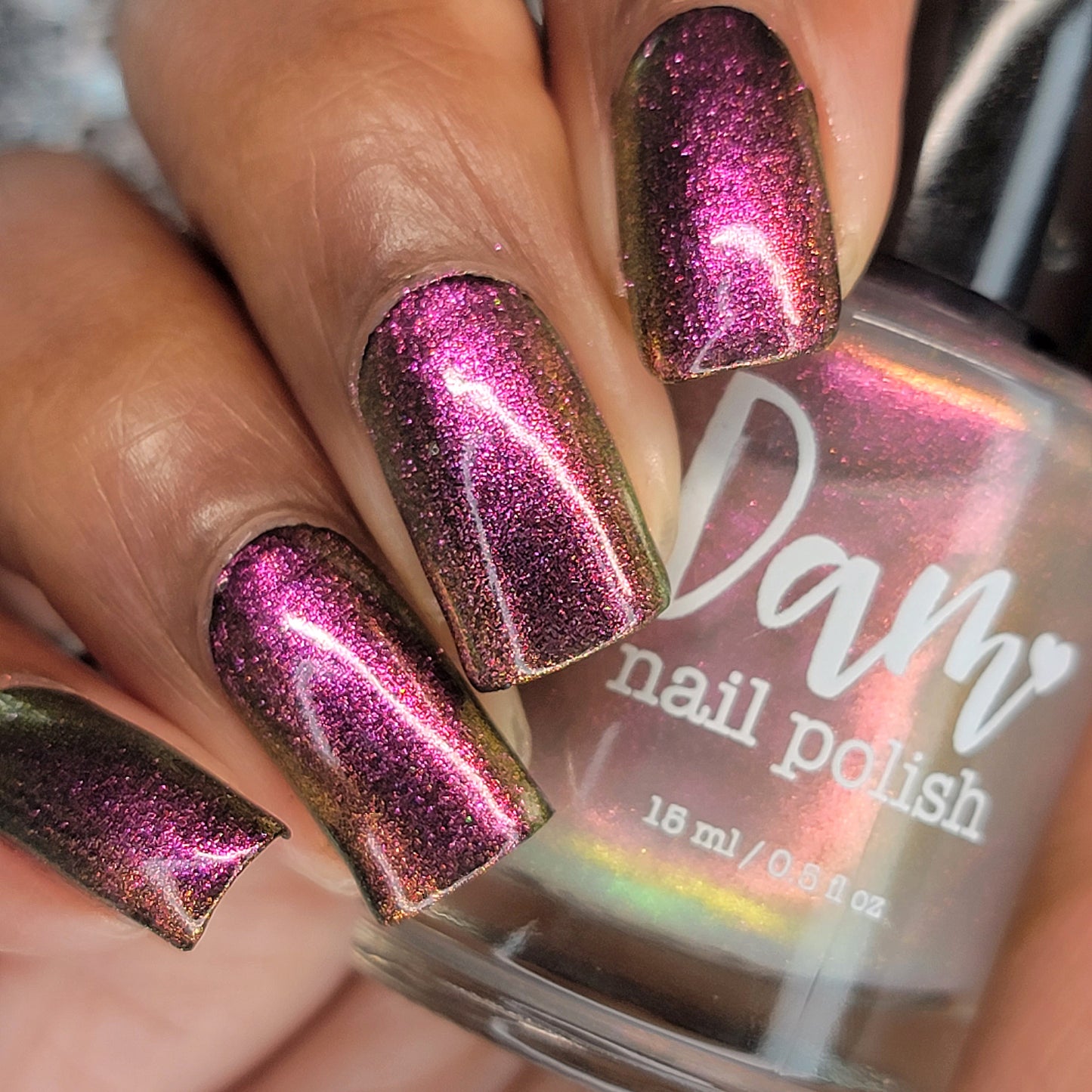 Don’t Kiss Your Sis - Pink Shimmer Nail Polish - Trust the Shimmer Collection - Dam Nail Polish