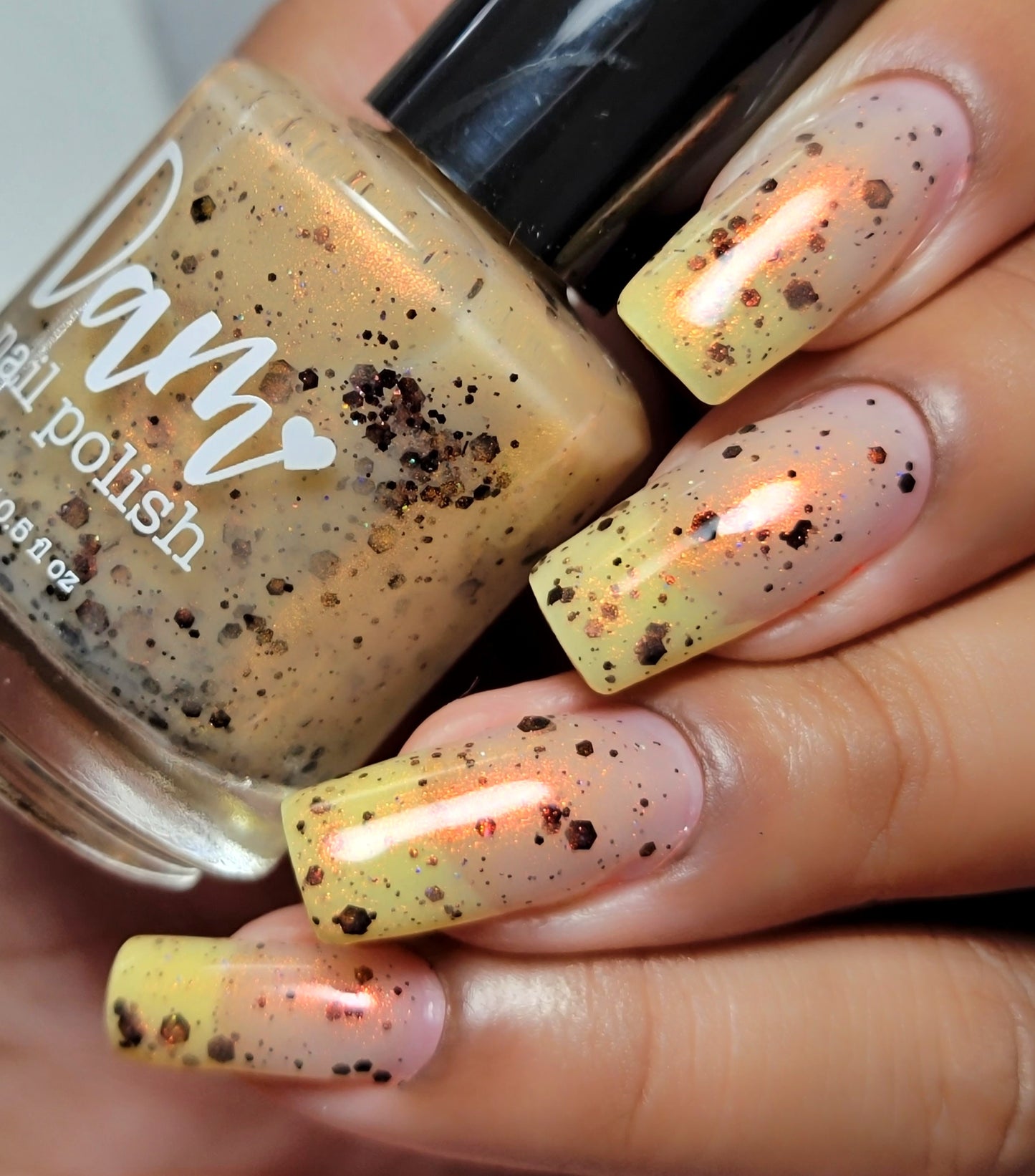 Thai and Stop Me - Light Orange Crelly Nail Polish - Boba Collection - Dam Nail Polish