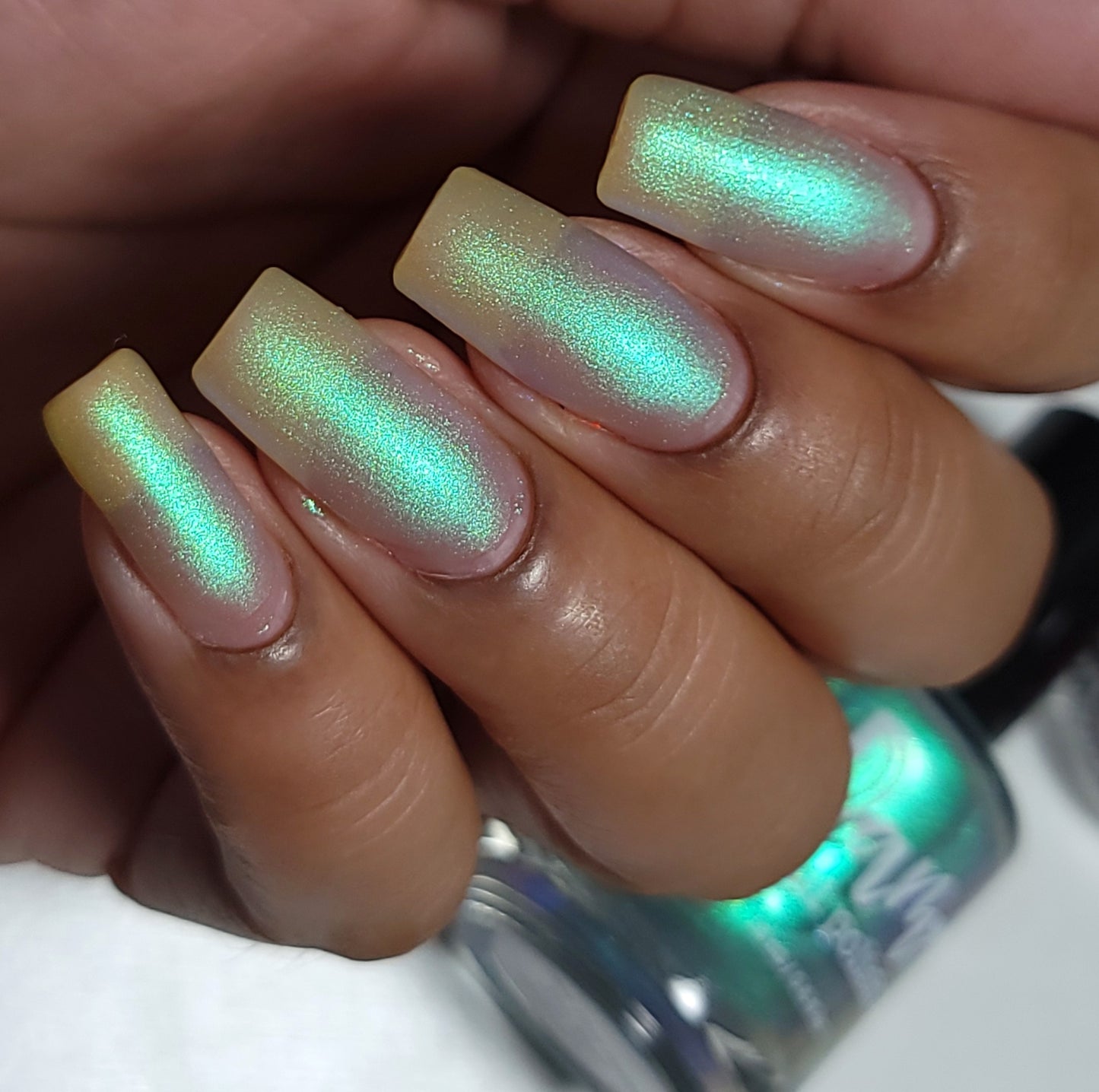 Get This Polish You Must - Green Shimmer Nail Polish - Trust the Shimmer Collection