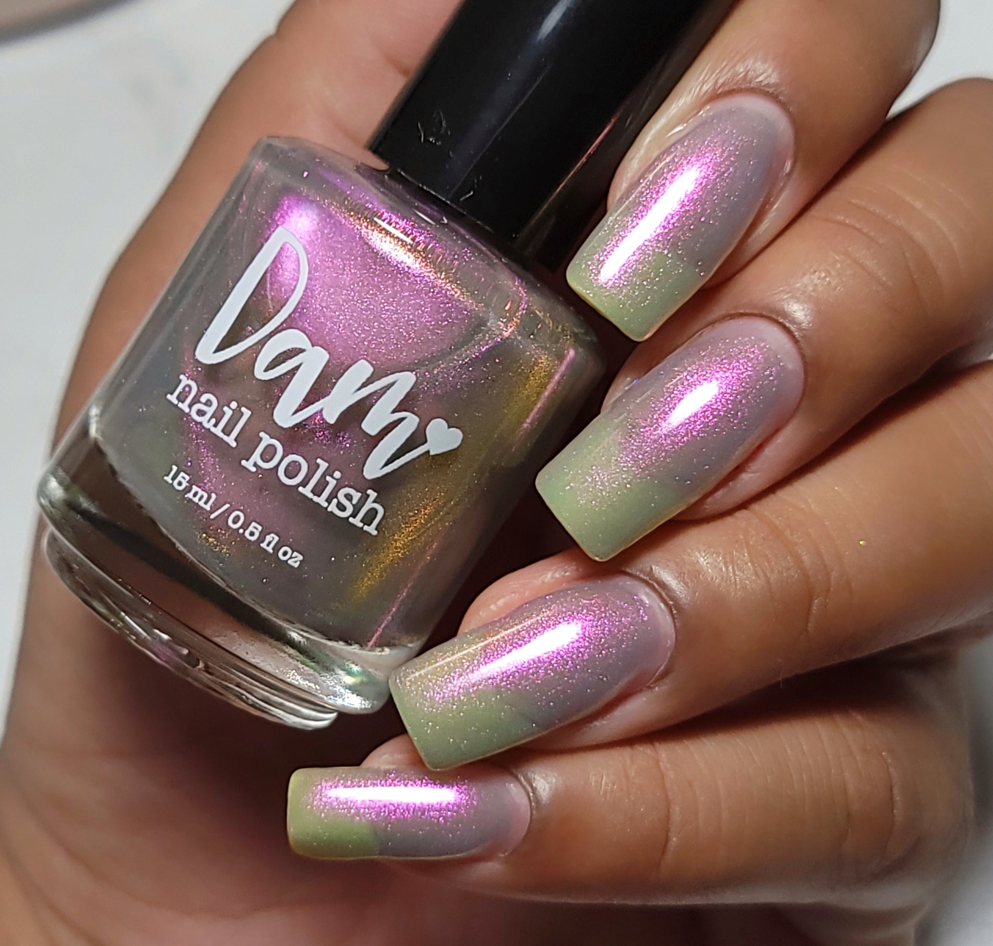 Don’t Kiss Your Sis - Pink Shimmer Nail Polish - Trust the Shimmer Collection - Dam Nail Polish