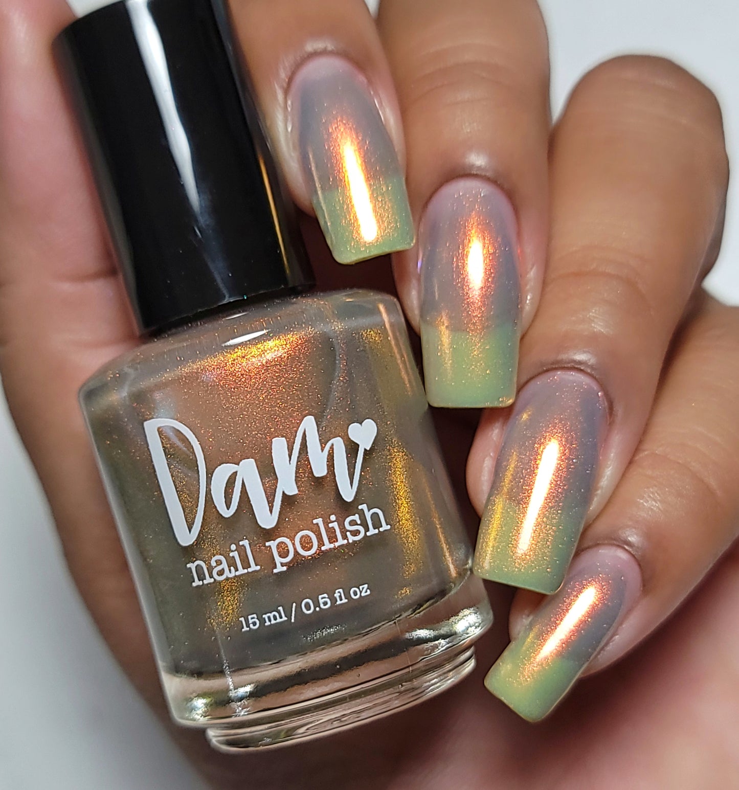 COMING SOON! 5/2 PRE ORDER: They See BB Rollin’ - Orange Shimmer Nail Polish - Trust the Shimmer Collection - Ships in ~5 weeks - Dam Nail Polish