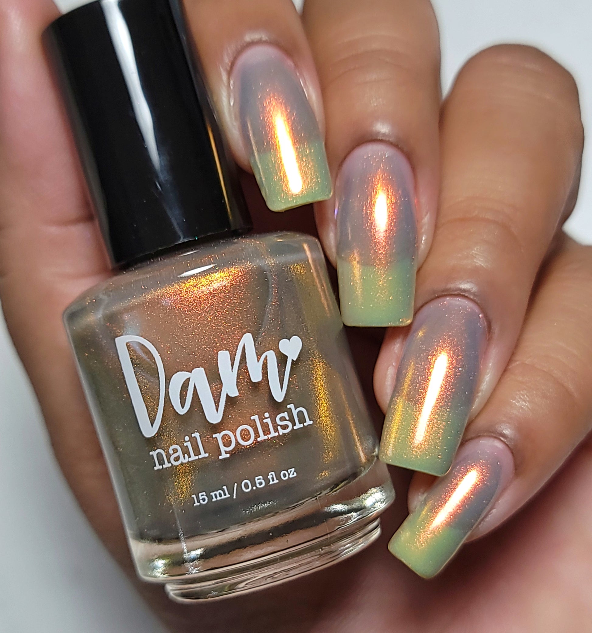 COMING SOON! 5/2 PRE ORDER: They See BB Rollin’ - Orange Shimmer Nail Polish - Trust the Shimmer Collection - Ships in ~5 weeks - Dam Nail Polish