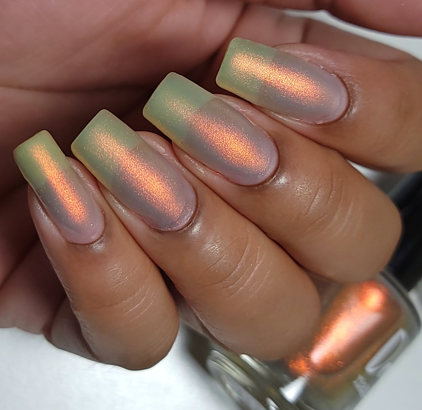 COMING SOON! 5/2 PRE ORDER: They See BB Rollin’ - Orange Shimmer Nail Polish - Trust the Shimmer Collection - Ships in ~5 weeks - Dam Nail Polish