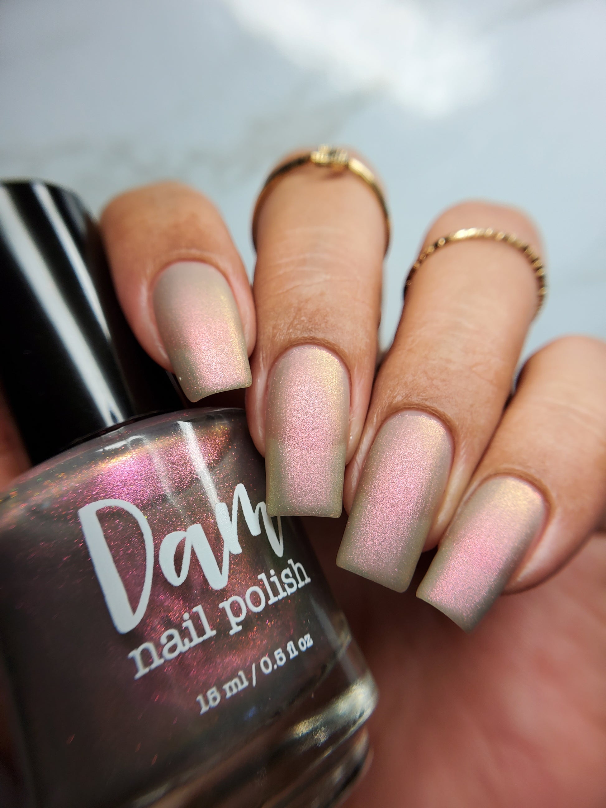 Don’t Kiss Your Sis - Pink Shimmer Nail Polish - Trust the Shimmer Collection - Dam Nail Polish