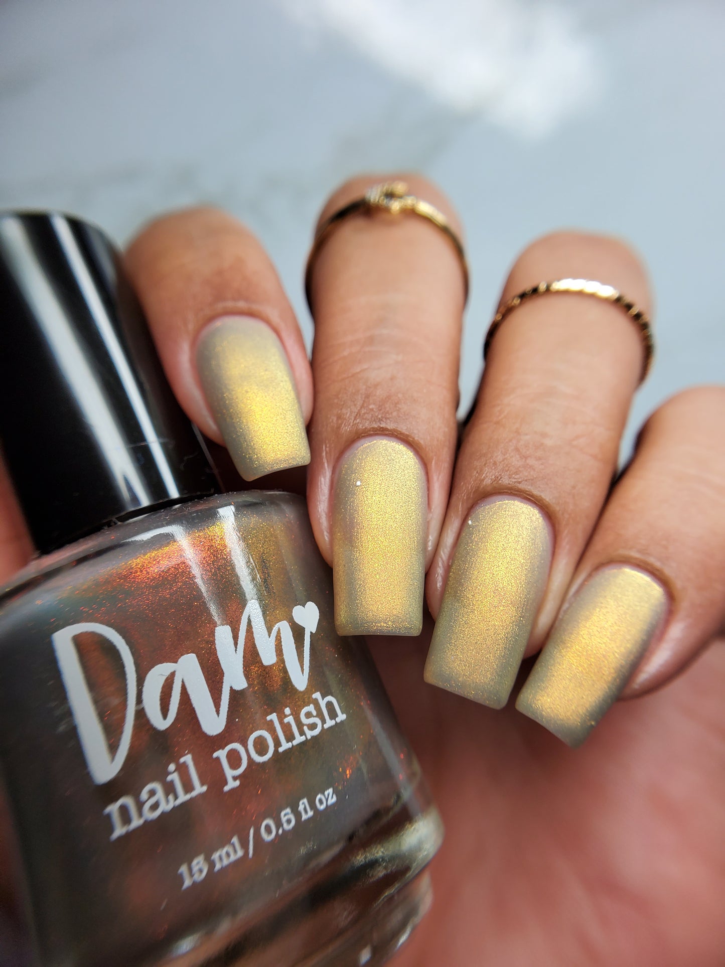 Some Like It Hoth - Gold Shimmer Nail Polish - Trust the Shimmer Collection - Dam Nail Polish