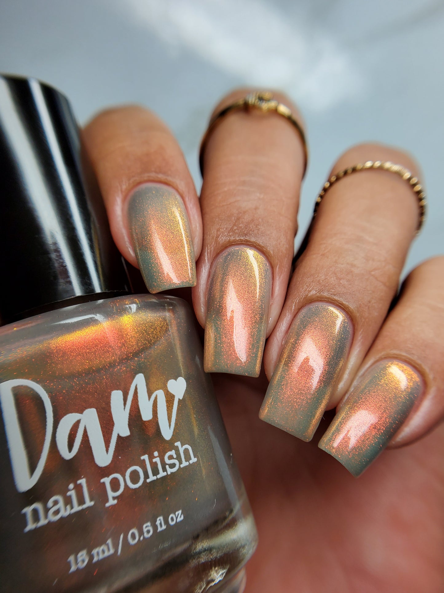 COMING SOON! 5/2 PRE ORDER: They See BB Rollin’ - Orange Shimmer Nail Polish - Trust the Shimmer Collection - Ships in ~5 weeks - Dam Nail Polish