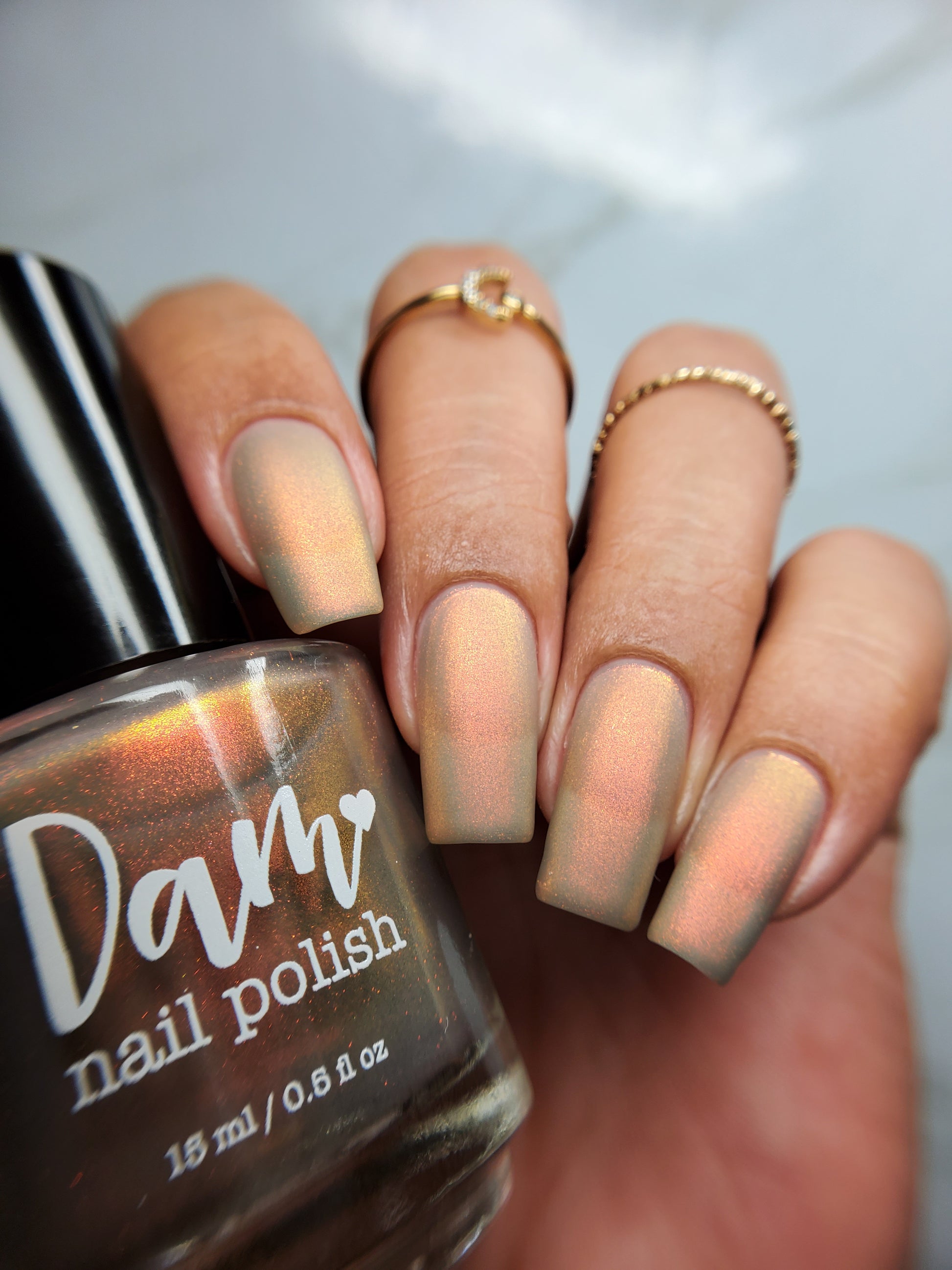 COMING SOON! 5/2 PRE ORDER: They See BB Rollin’ - Orange Shimmer Nail Polish - Trust the Shimmer Collection - Ships in ~5 weeks - Dam Nail Polish