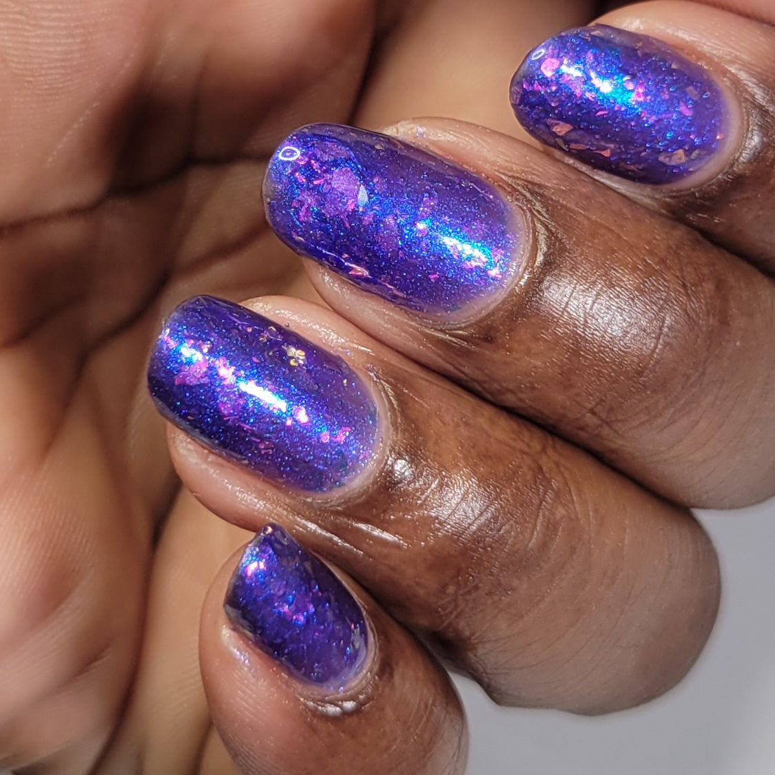 Merry February - Purple Flakie Nail Polish - Limited Edition Polished Jewel Society Facebook Group Custom - Dam Nail Polish