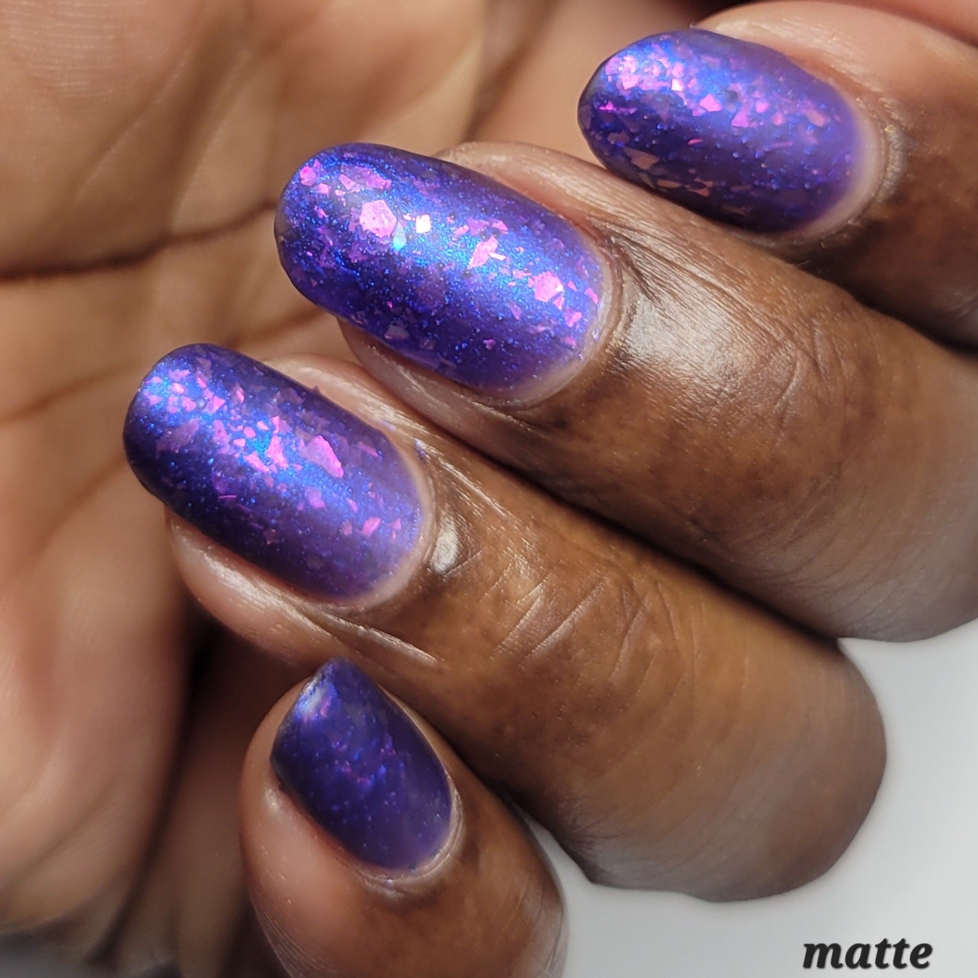 Merry February - Purple Flakie Nail Polish - Limited Edition Polished Jewel Society Facebook Group Custom - Dam Nail Polish