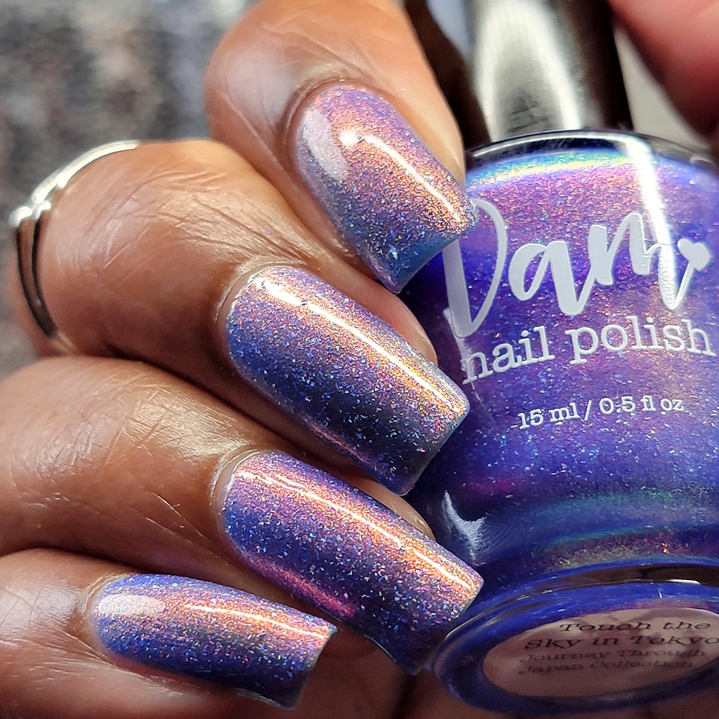 Touch the Sky in Tokyo - Blue Shimmer Polish - Journey Through Japan Collection - Dam Nail Polish
