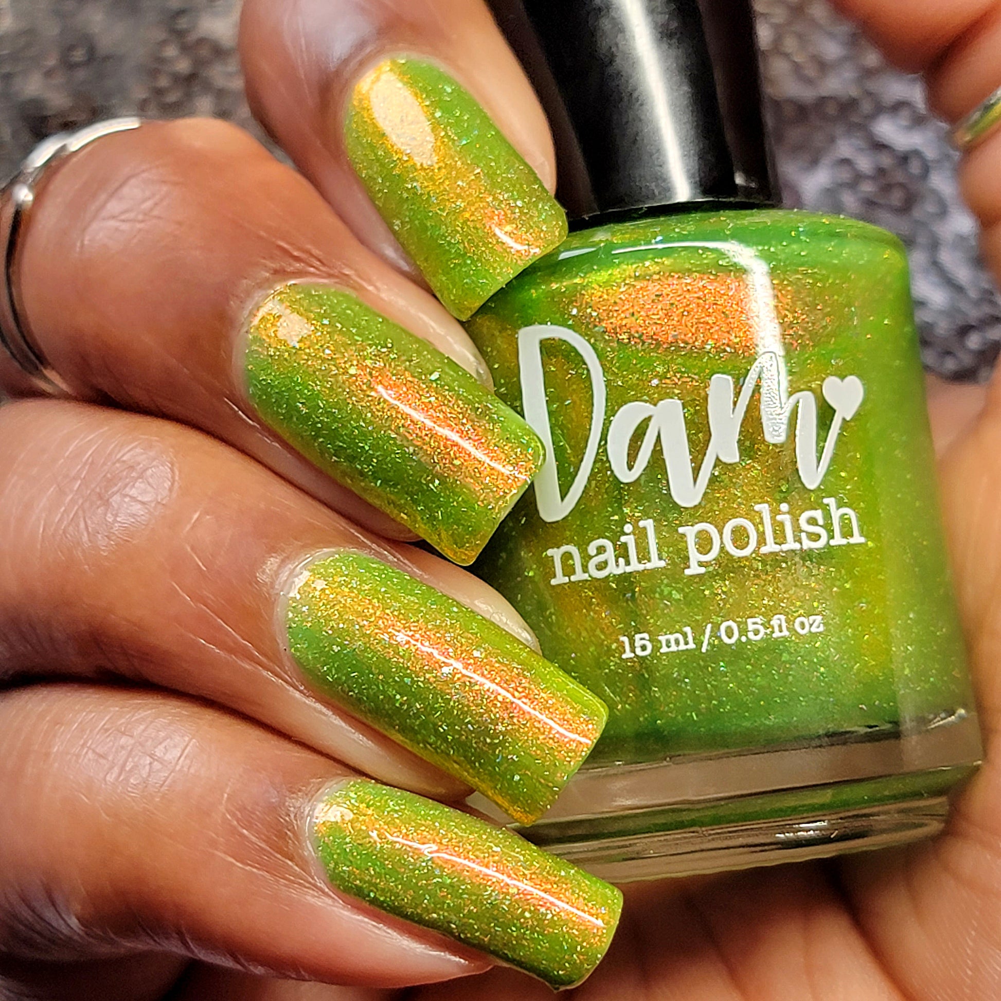Nerd Out in Akihabara - Green Shimmer Polish - Journey Through Japan Collection - Dam Nail Polish