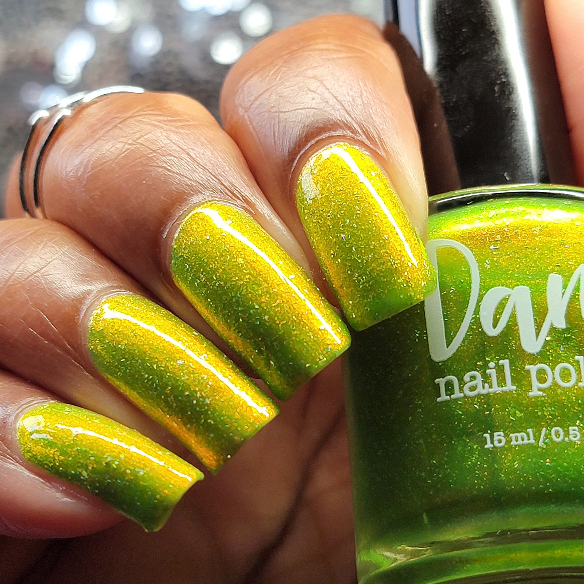 Nerd Out in Akihabara - Green Shimmer Polish - Journey Through Japan Collection - Dam Nail Polish