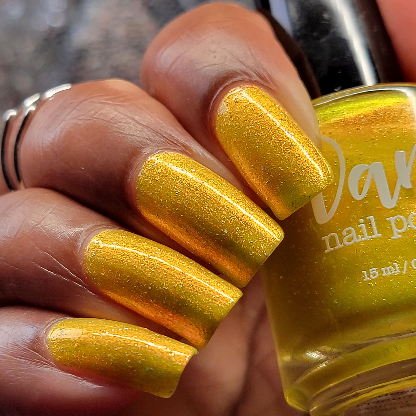 Meet a Deer Friend in Nara - Yellow Shimmer Polish - Journey Through Japan Collection - Dam Nail Polish