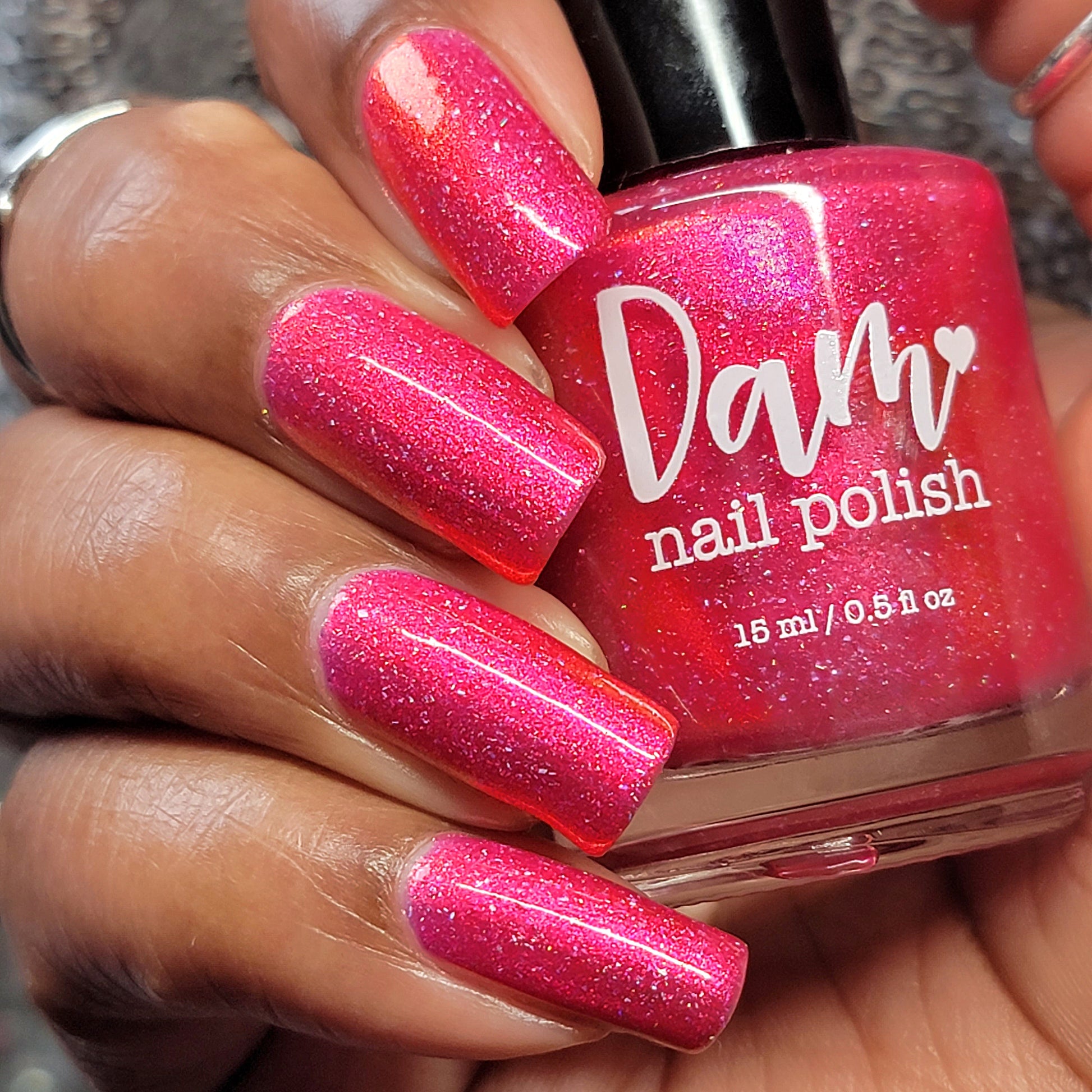 Shopping at Shibuya - Pink Shimmer Polish - Journey Through Japan Collection - Dam Nail Polish