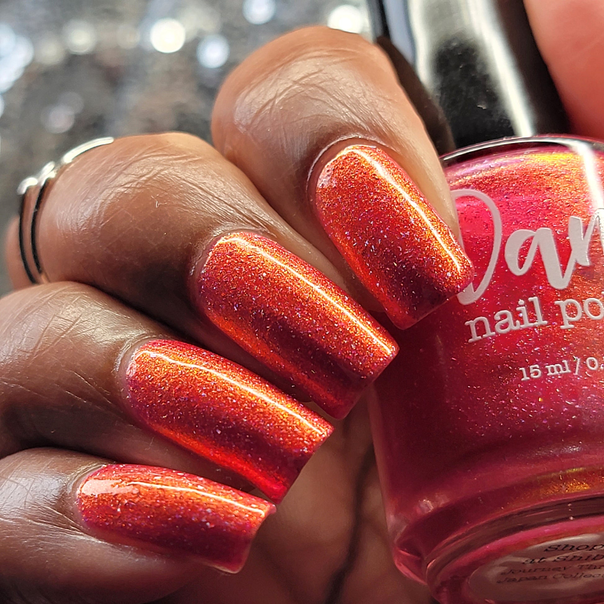 Shopping at Shibuya - Pink Shimmer Polish - Journey Through Japan Collection - Dam Nail Polish