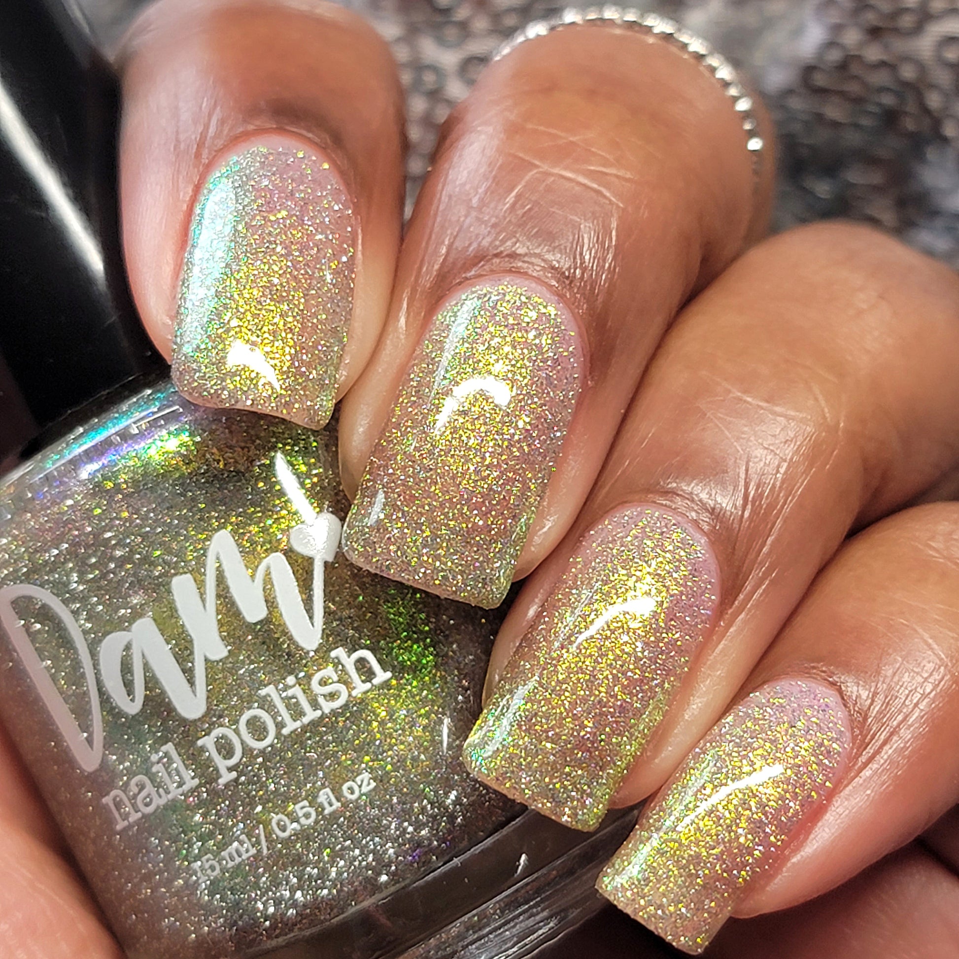 Super Purr-ty - Gold Reflective Nail Polish - Glitter Nail Polish - PBE Exclusive 2024 - Dam Nail Polish