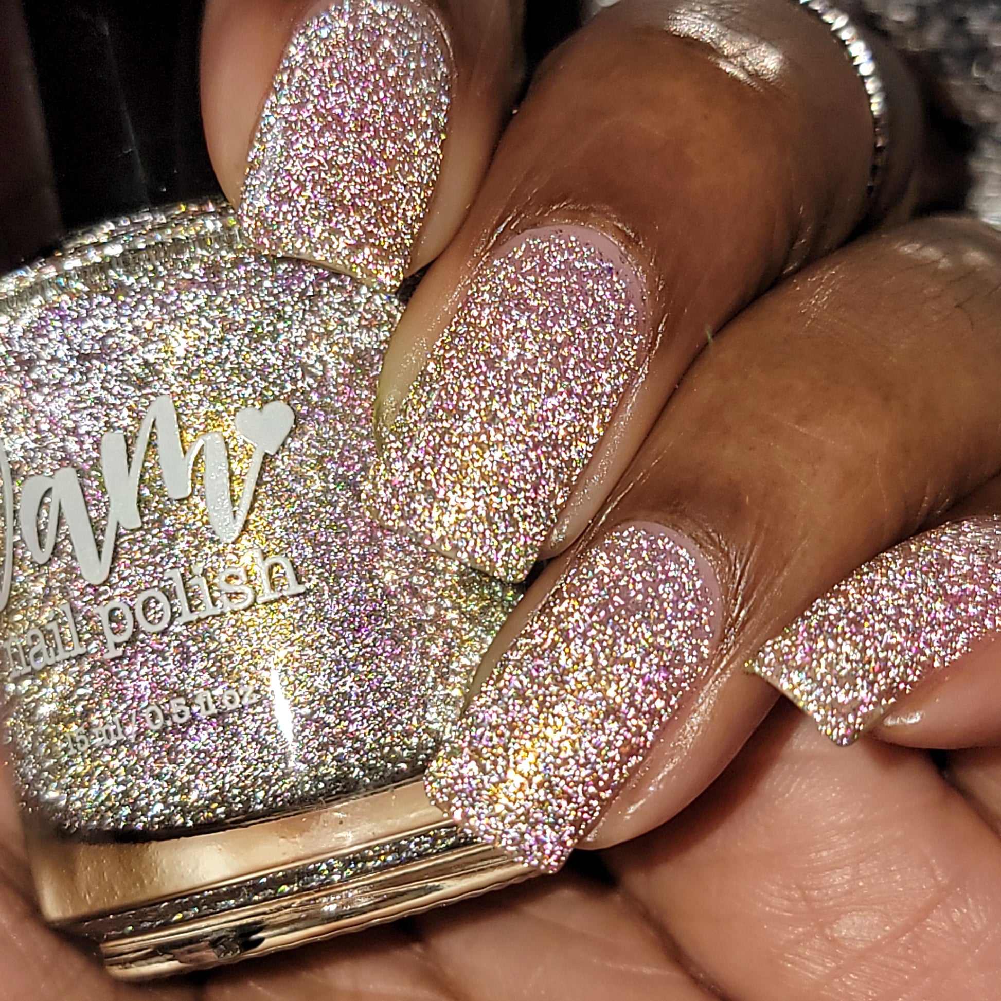 Super Purr-ty - Gold Reflective Nail Polish - Glitter Nail Polish - PBE Exclusive 2024 - Dam Nail Polish