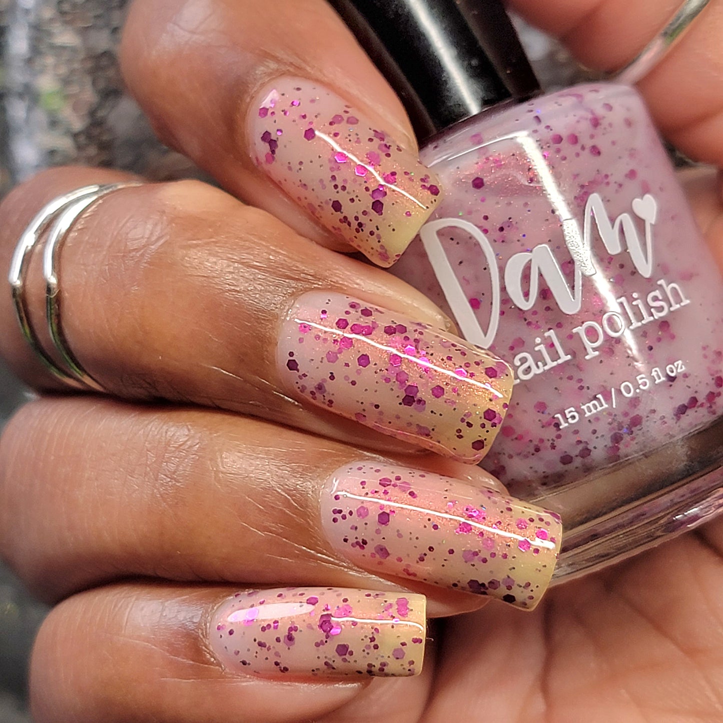 Passionfruit Attitude - Light Pink Crelly - Glitter Nail Polish - Shimmer Nail Polish - Sweet Sips Collection - Dam Nail Polish