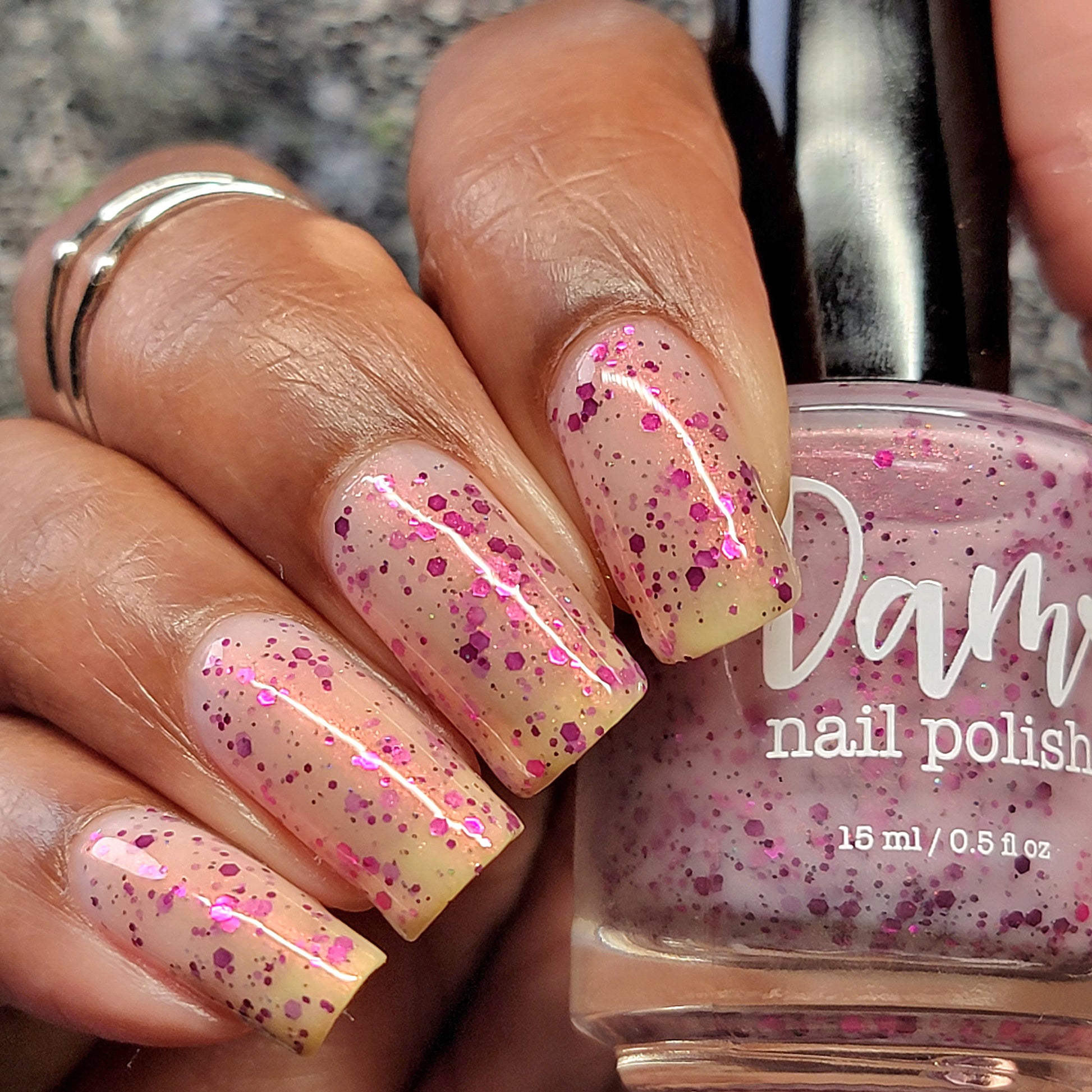 Passionfruit Attitude - Light Pink Crelly - Glitter Nail Polish - Shimmer Nail Polish - Sweet Sips Collection - Dam Nail Polish