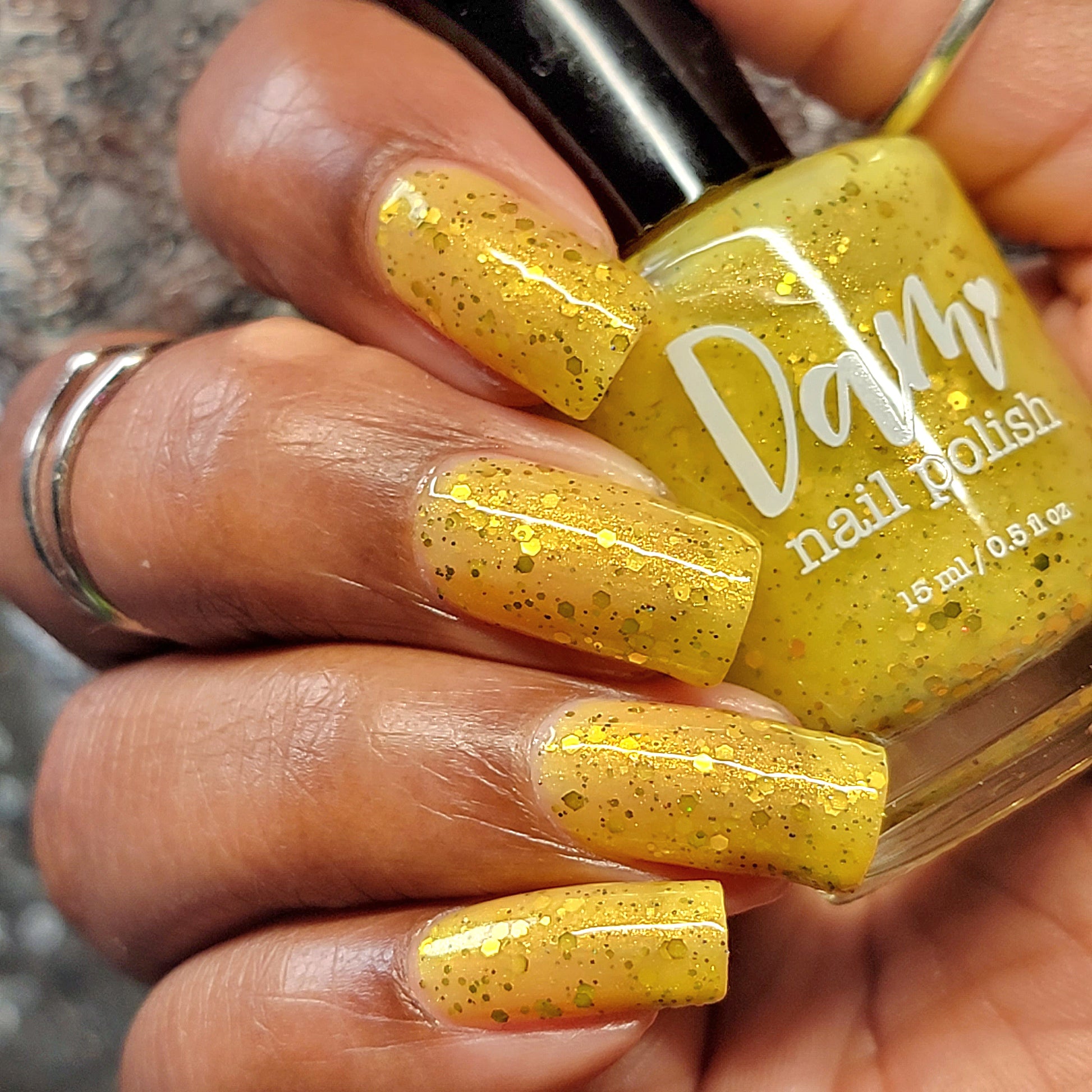 Banana Cabana - Light Yellow Crelly - Glitter Nail Polish - Shimmer Nail Polish - Sweet Sips Collection - Dam Nail Polish