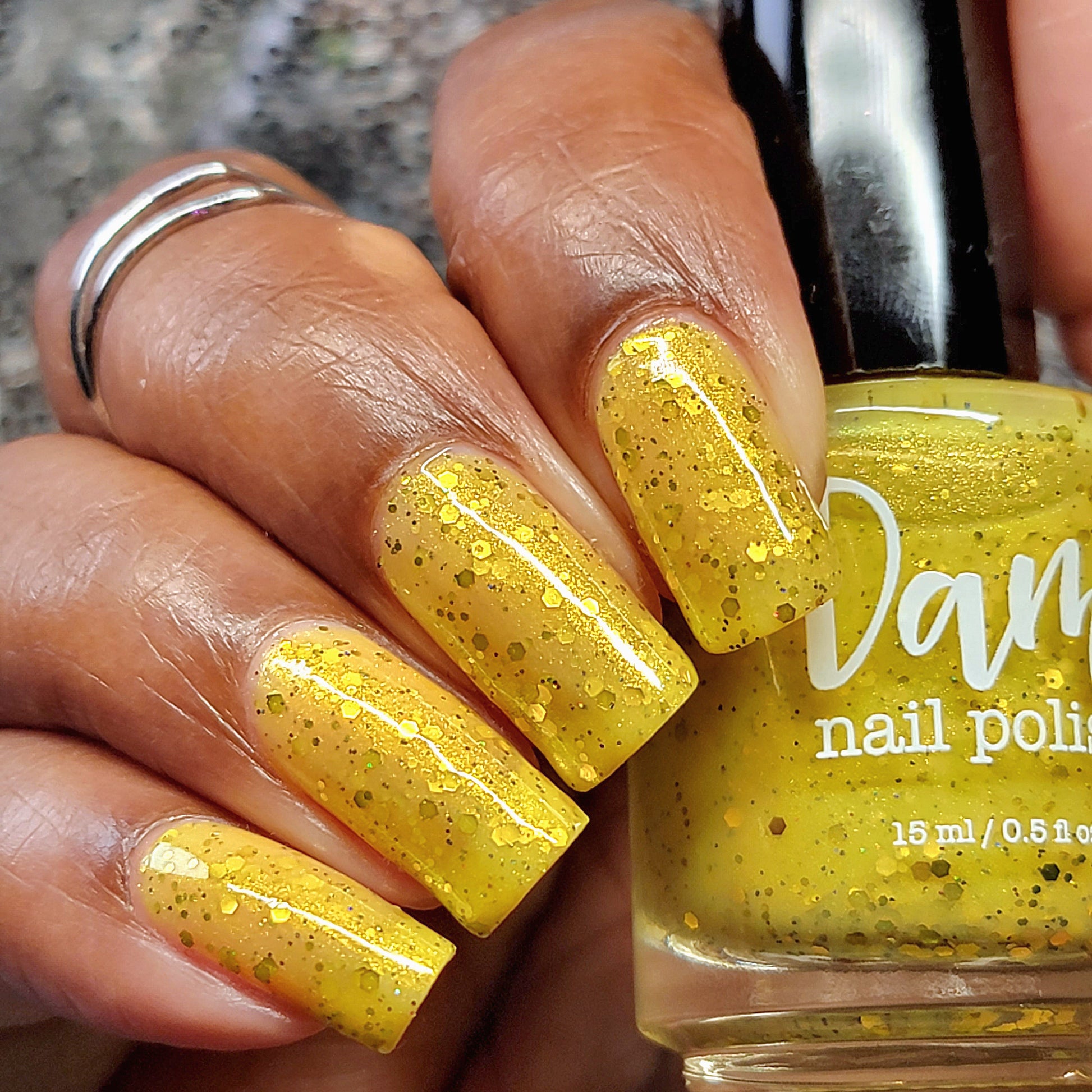 Banana Cabana - Light Yellow Crelly - Glitter Nail Polish - Shimmer Nail Polish - Sweet Sips Collection - Dam Nail Polish