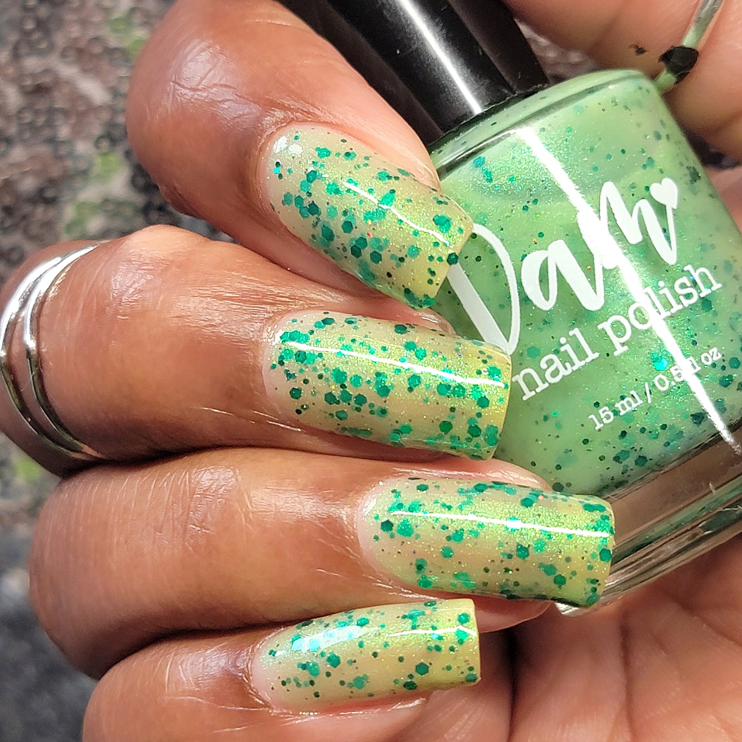 Honeydew Brew - Light Green Crelly - Glitter Nail Polish - Shimmer Nail Polish - Sweet Sips Collection - Dam Nail Polish