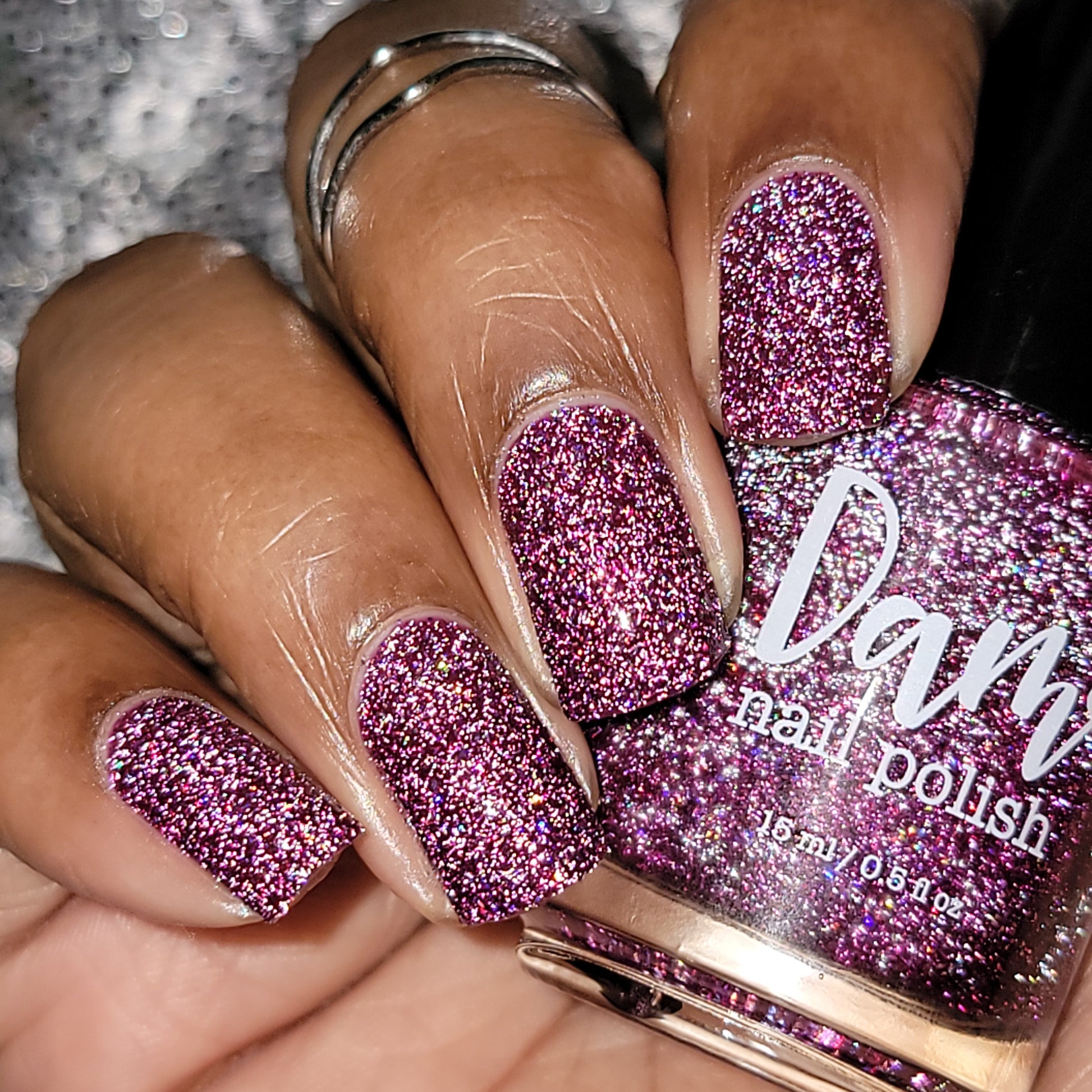 Heartless - Purple Maroon Reflective Glitter Nail Polish - Bitten Collection - Dam Nail Polish