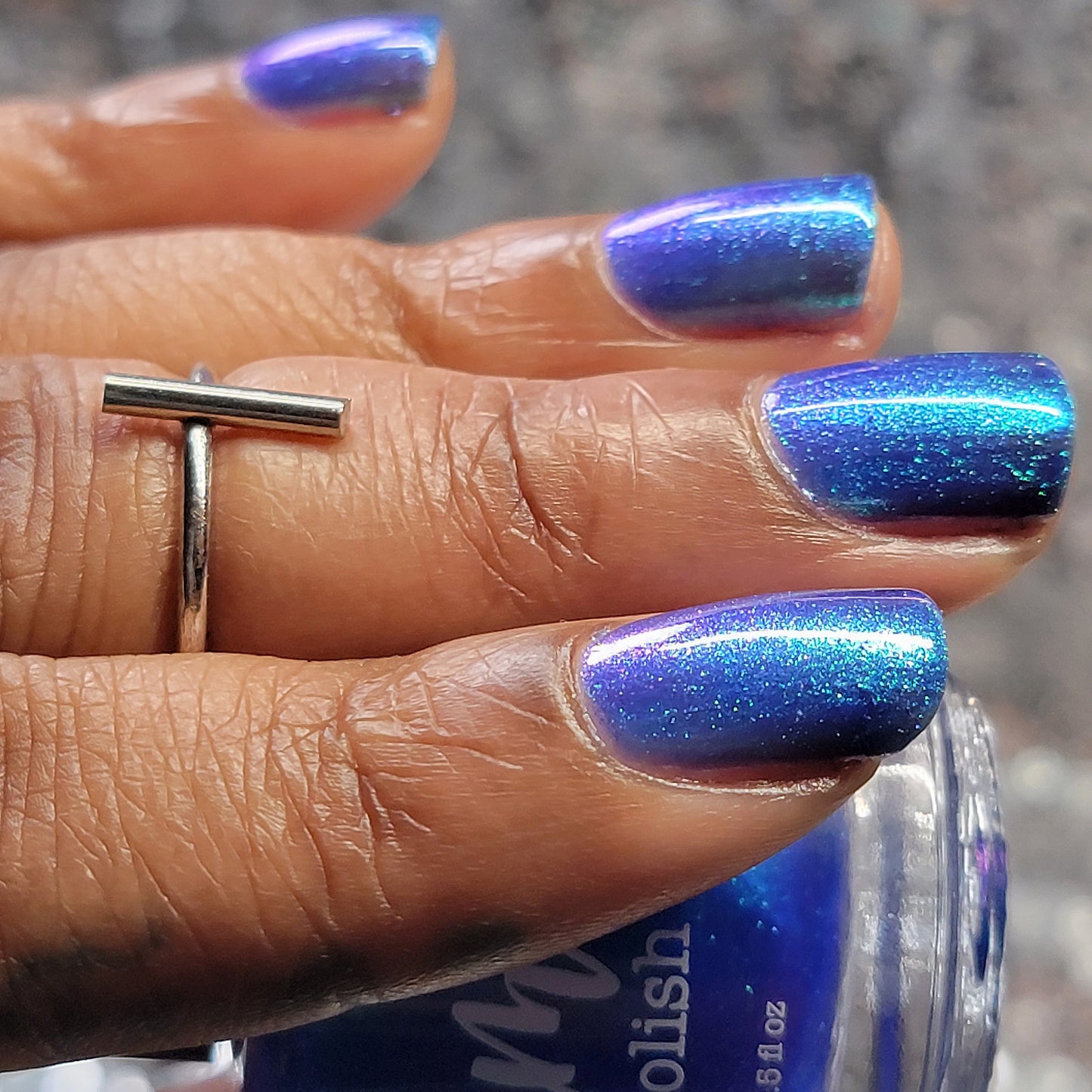 Cheers to 10 Years - Blue Shimmer Nail Polish - 10th Anniversary Trio - Dam Nail Polish