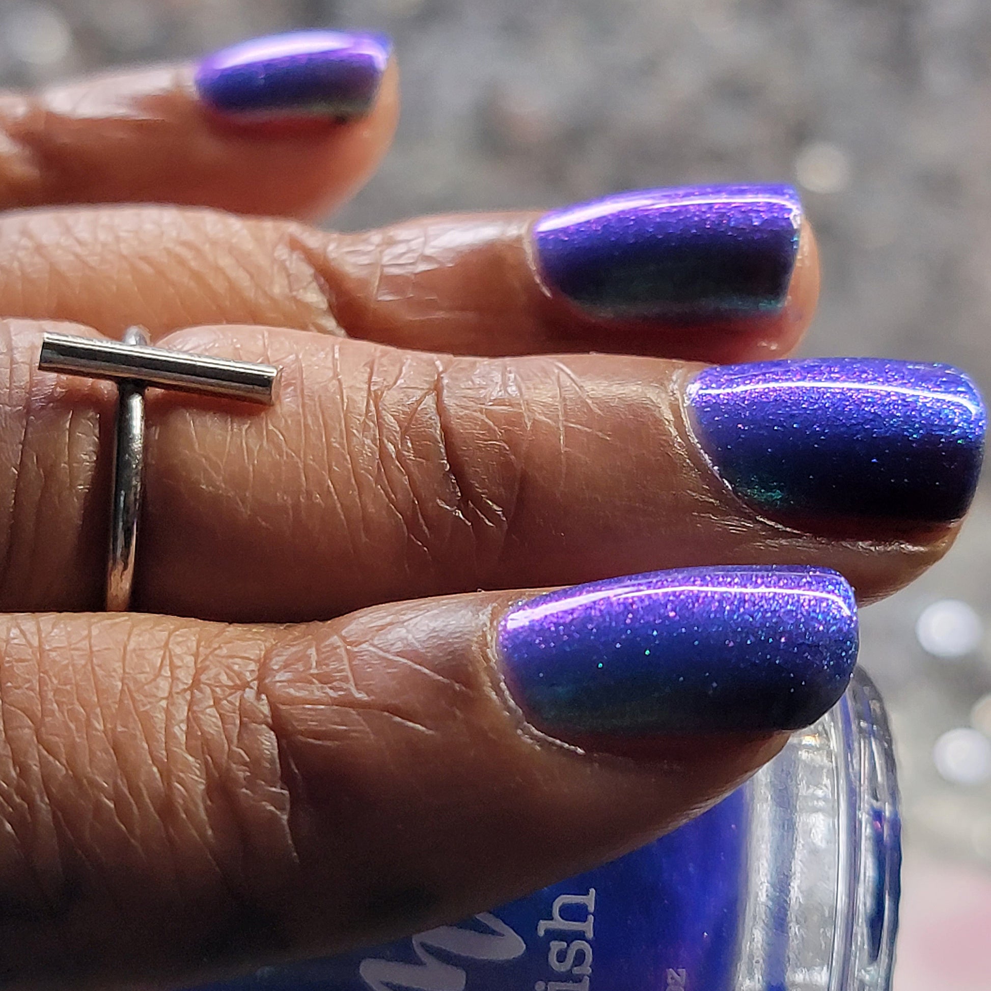 Cheers to 10 Years - Blue Shimmer Nail Polish - 10th Anniversary Trio - Dam Nail Polish