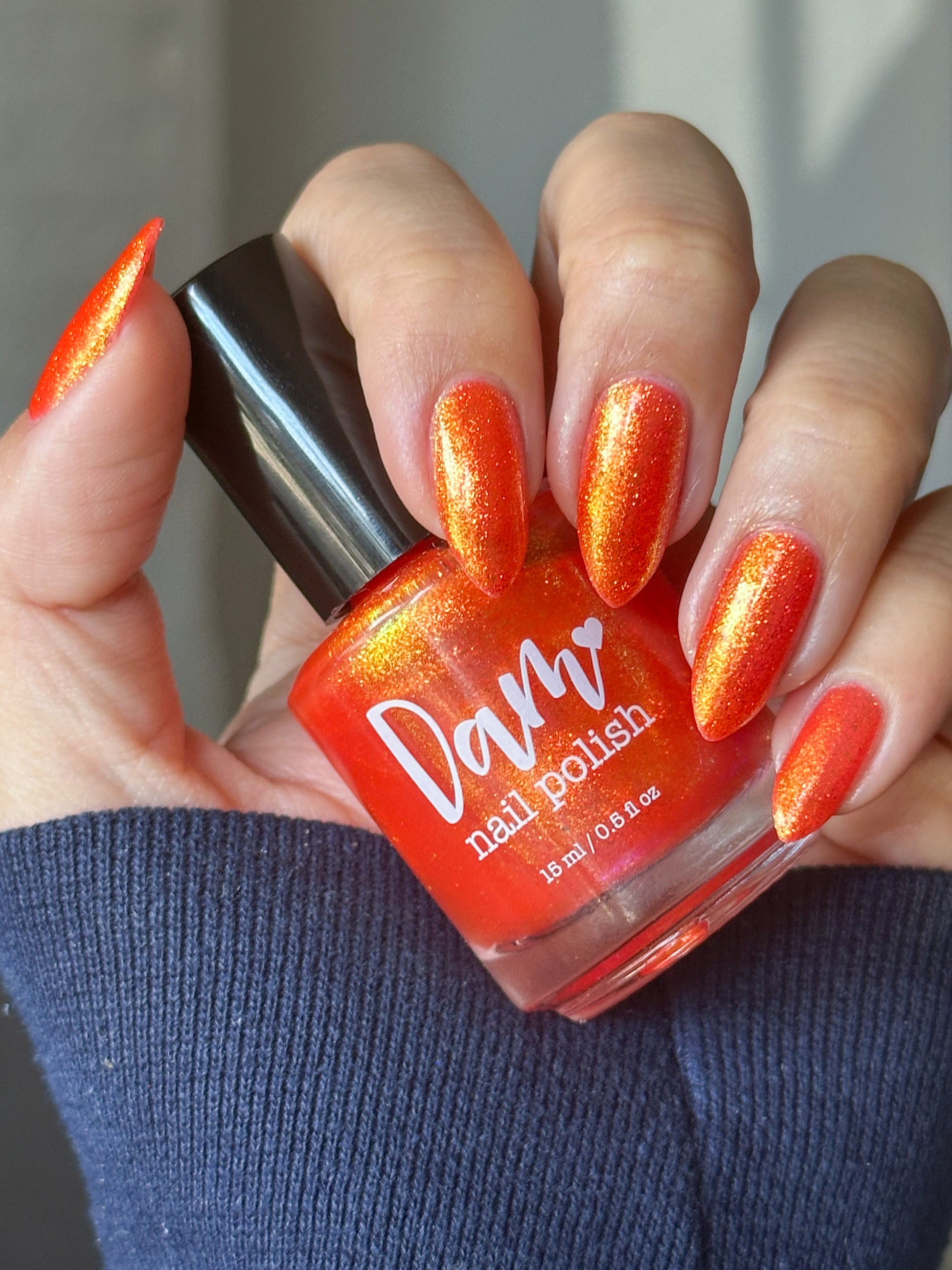 Creep - Orange Shimmer Nail Polish - Bonus Track Collection - Dam Nail Polish