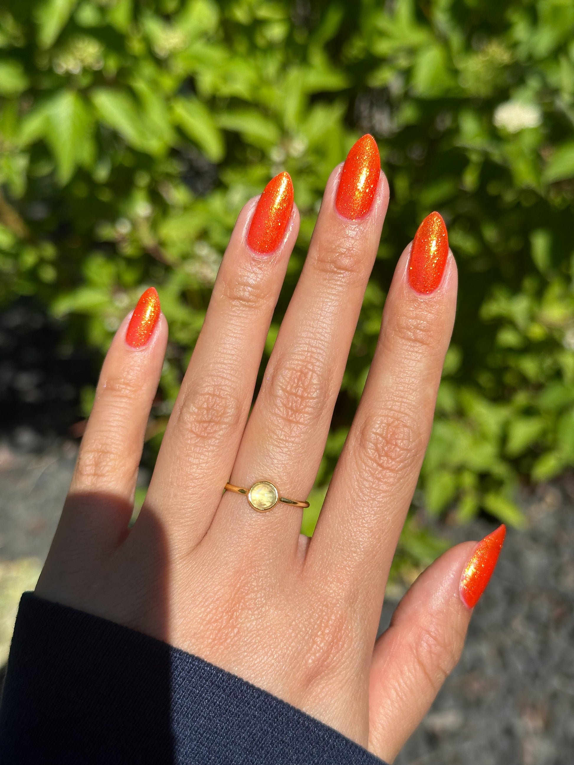 Creep - Orange Shimmer Nail Polish - Bonus Track Collection - Dam Nail Polish