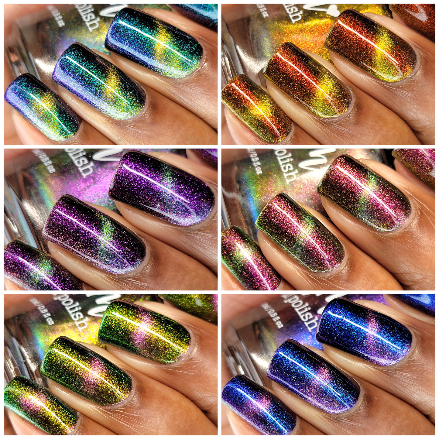 Into the Multiverse - Set of 6 Multichrome Magnetic Nail Polishes